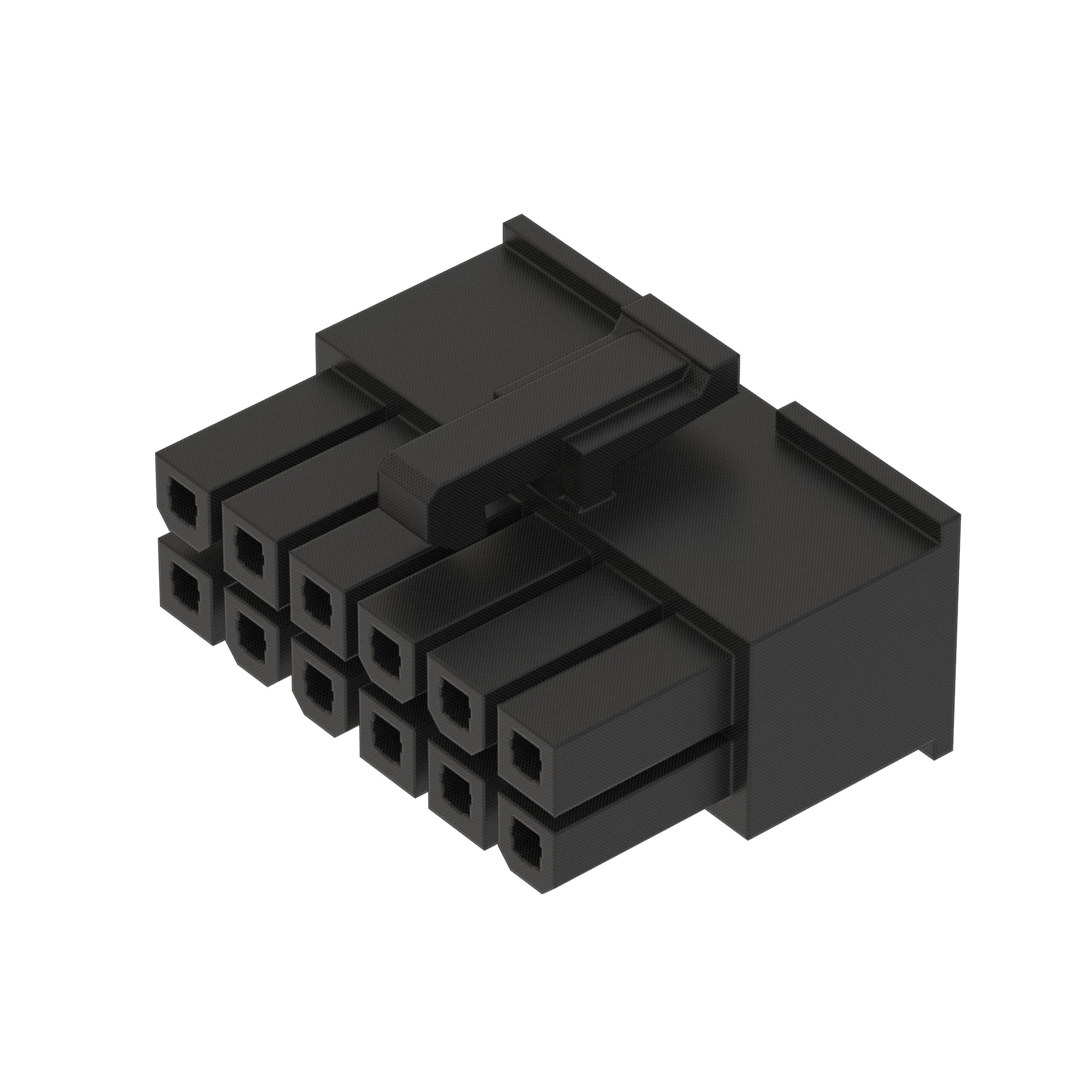 CONN MOLEX MFIT3.0 12W F BLK PLYSTR