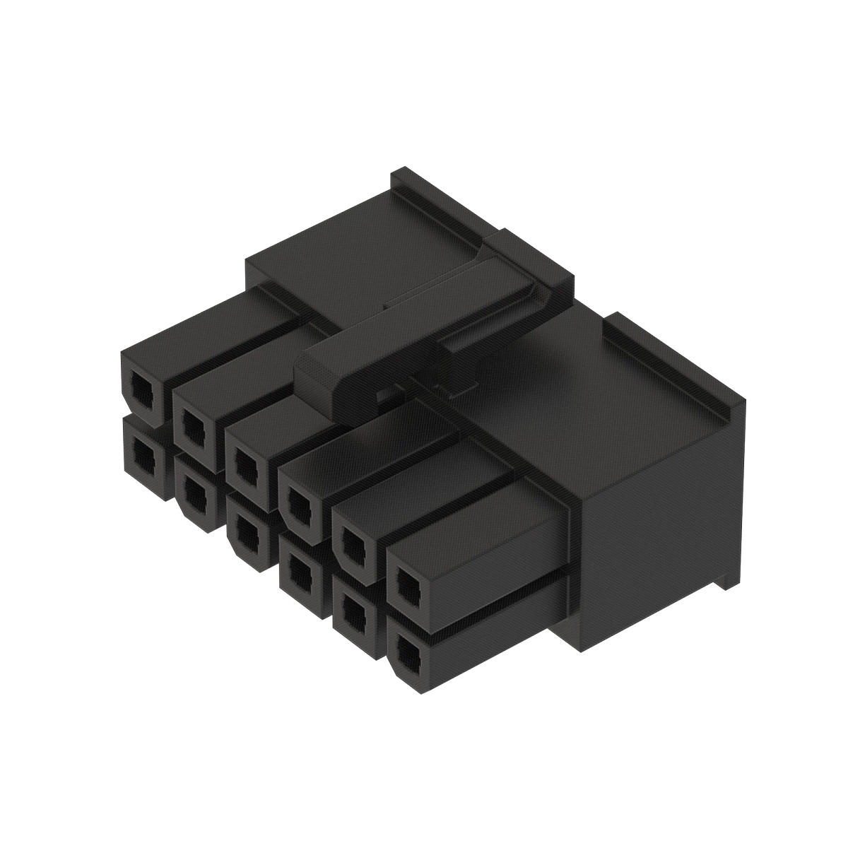 Conn Molex MFIT3.0 12W F Blk Plystr