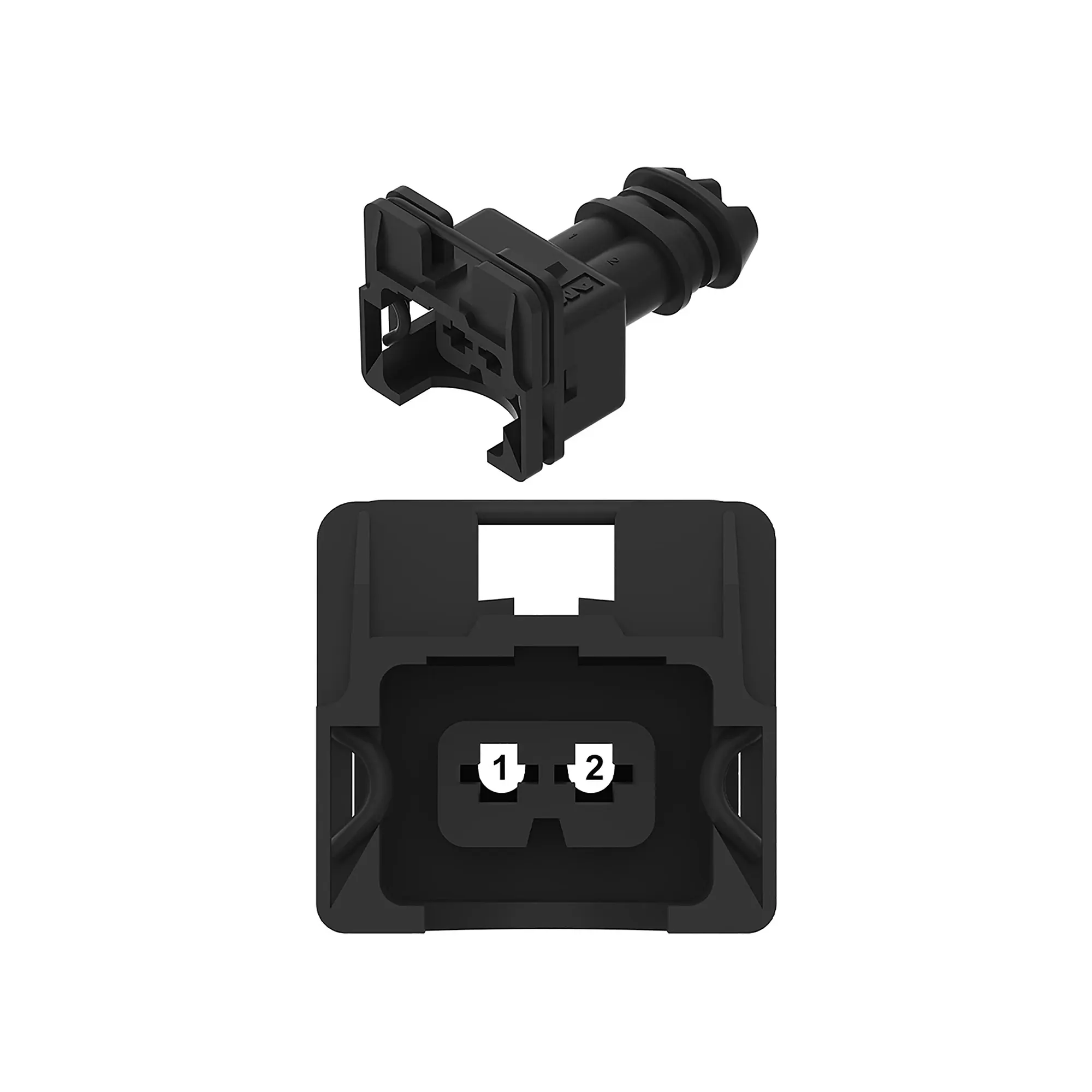 Conn Tyco Jpt 2W F Blk Plstc