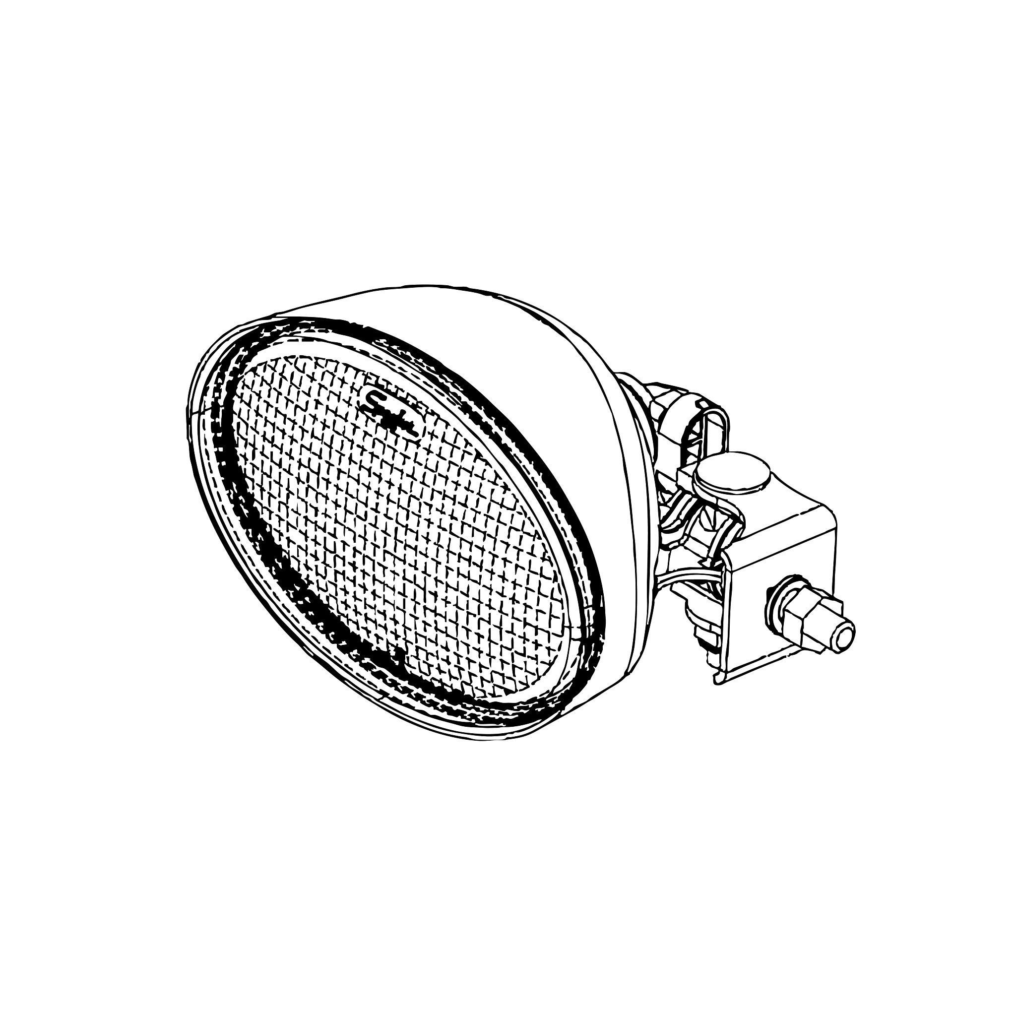 John Deere Right Side Headlight Assembly, 12 Volts, 37 Watts - AM120652