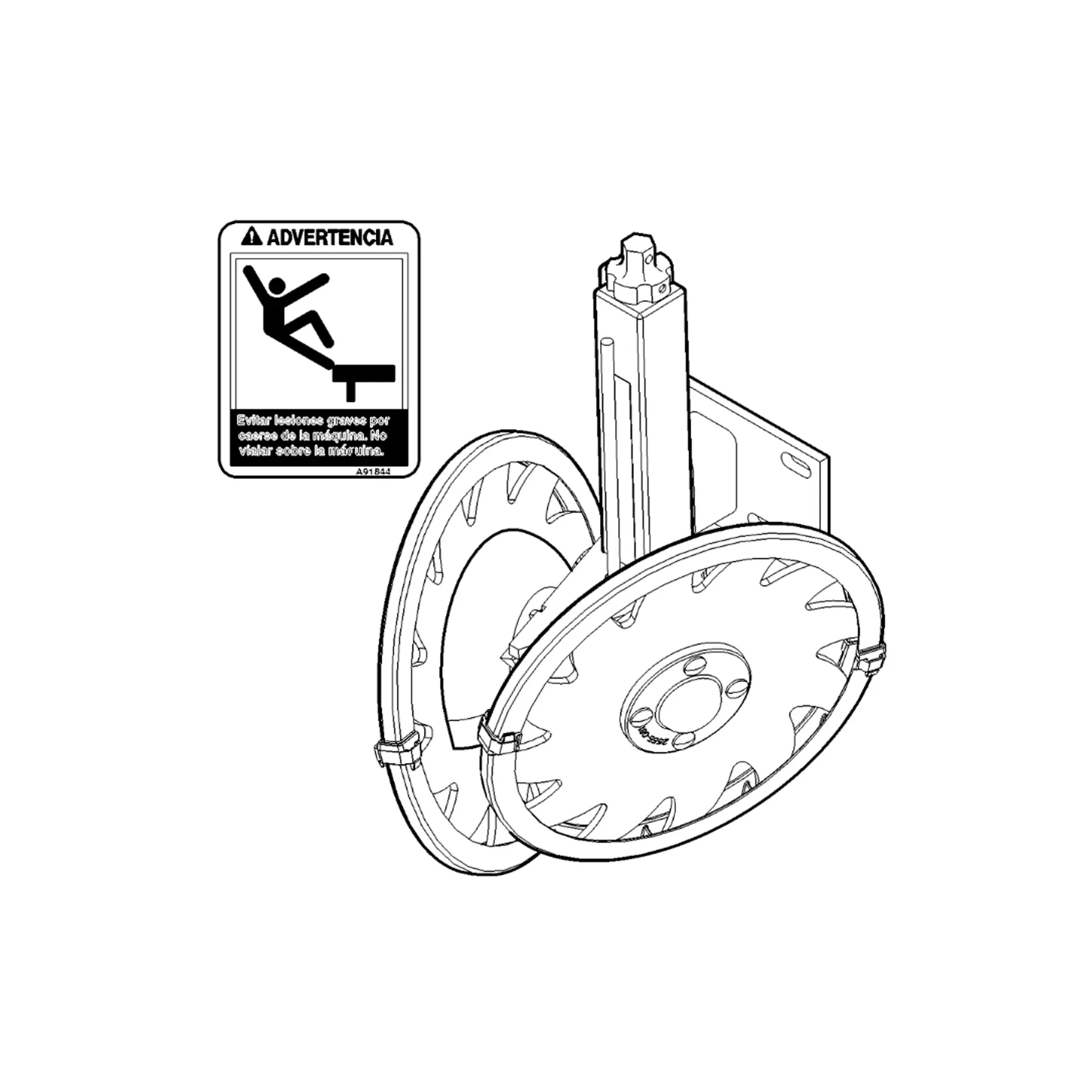 John Deere Short Arm Row Cleaner Wheel Kit - BA32570
