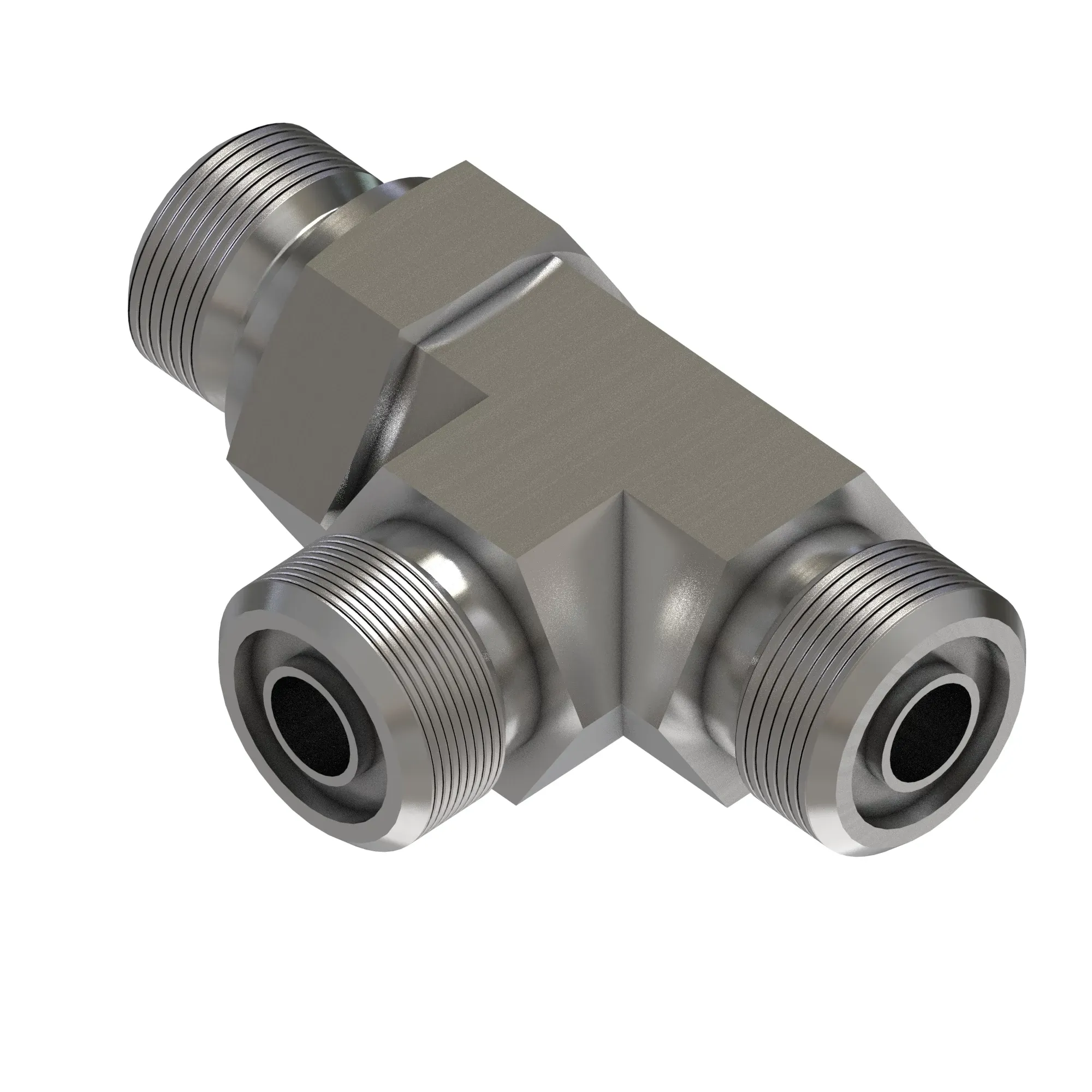Fitting, Tee G3/8 X ORFS (-6) X Orf