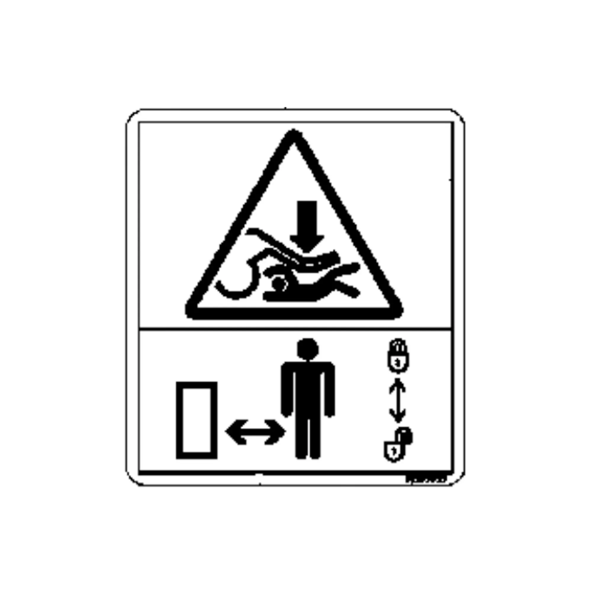 John Deere Handler Text Free Warning Decal - N383073