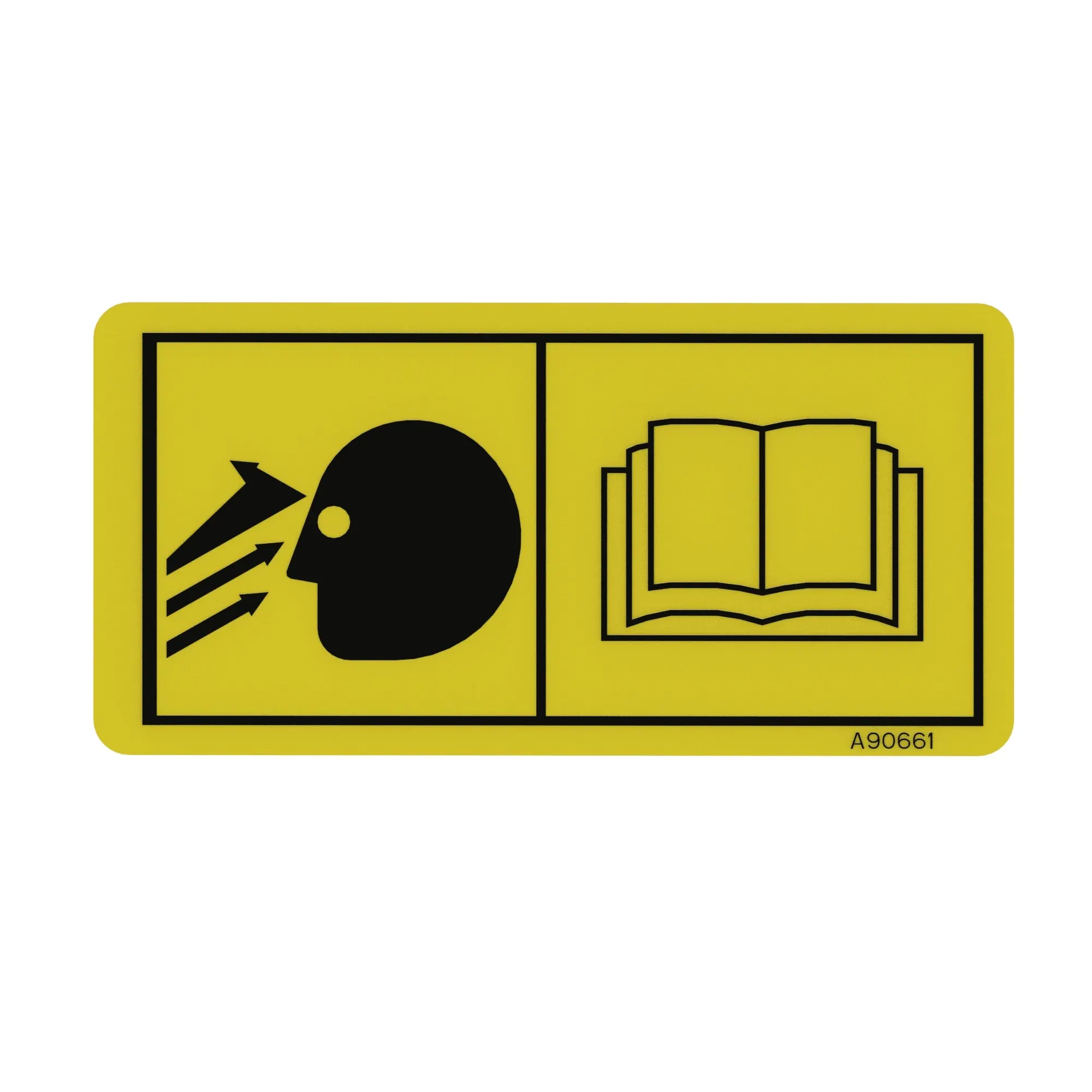 John Deere Safety Sign Label, Compressed Air, Text Free - A90661