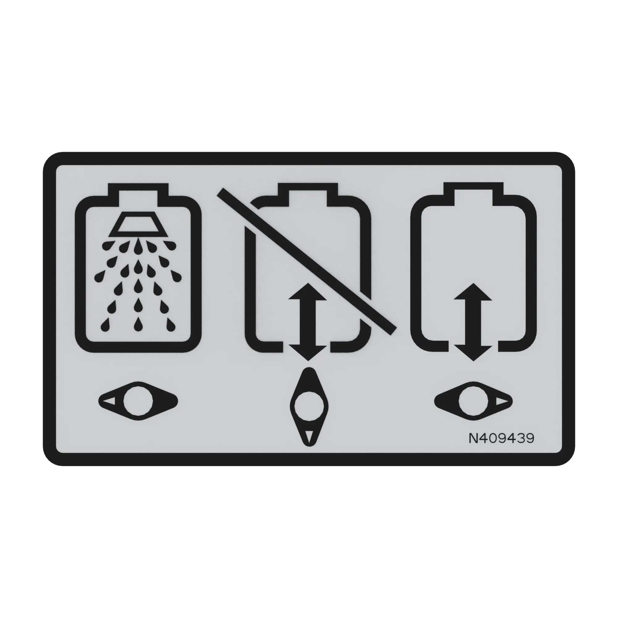 John Deere Rinse Label - N409439