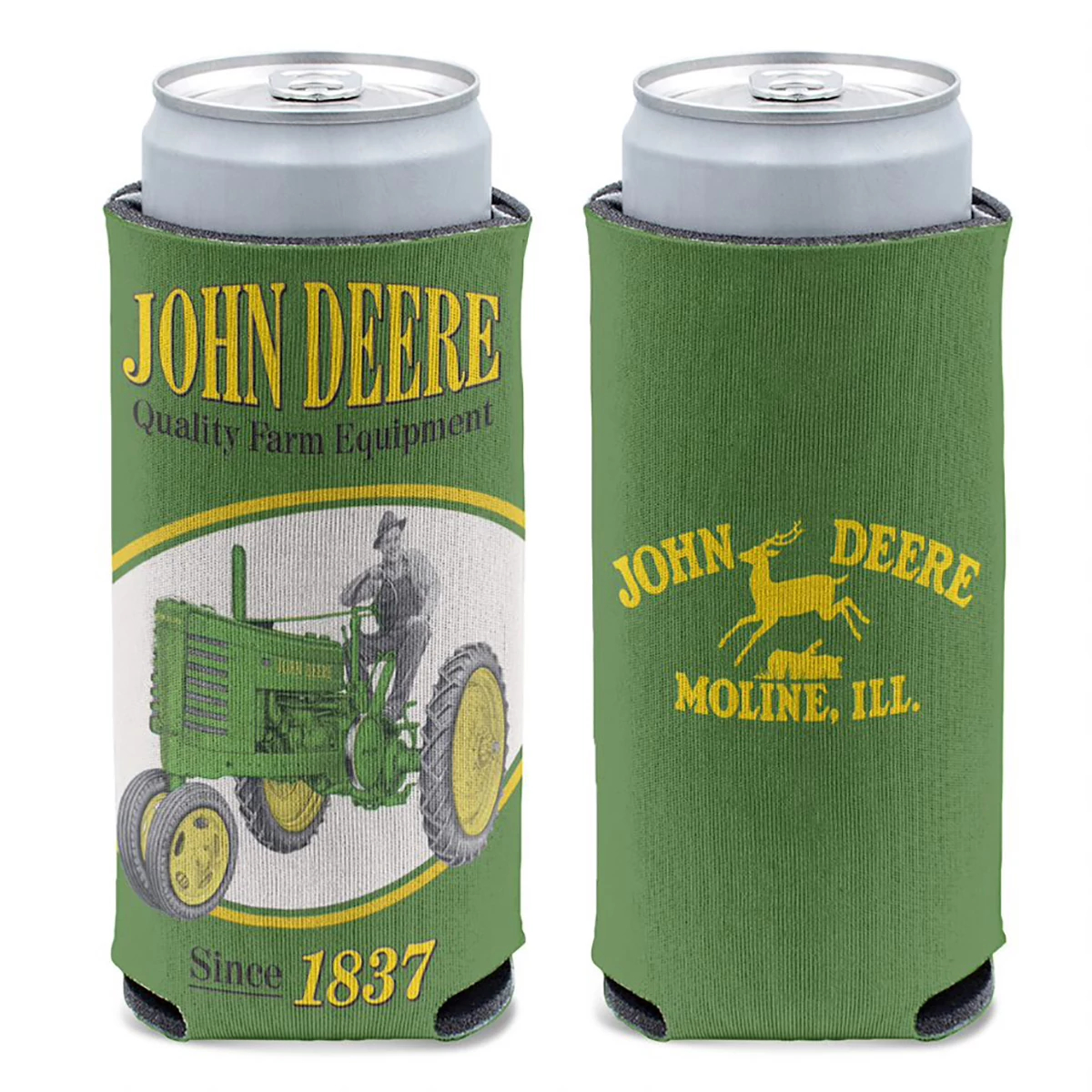 "Moline, IL Vintage Logo 12 oz. Slim Can Cooler"