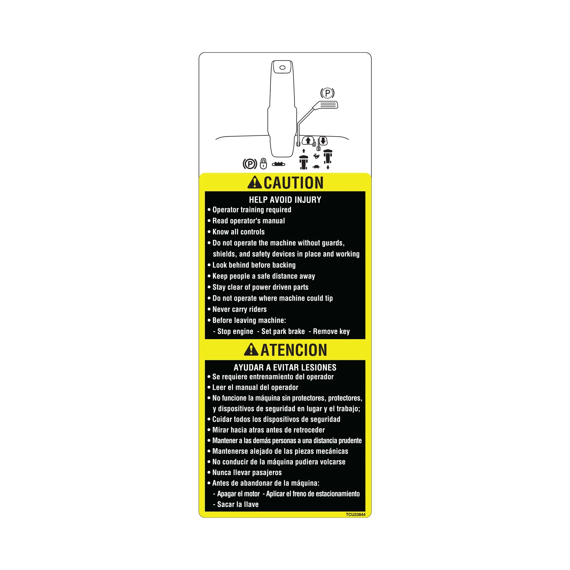 John Deere Tunnel Text Free Label - TCU23844