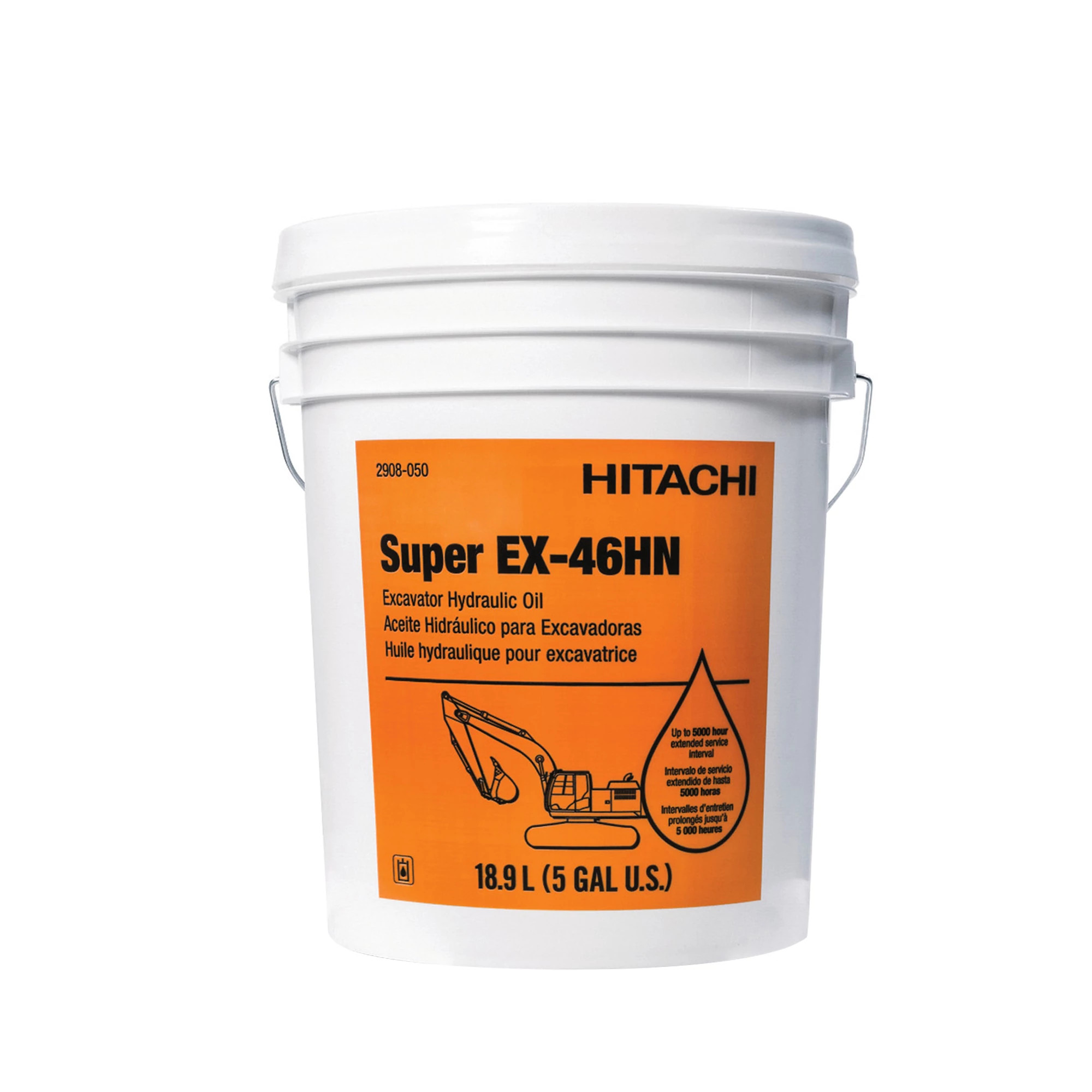 John Deere Zinc-Free Hydraulic Oil for Hitachi Super EX-46HN Excavator, ISO 46, 18.9 Liter (5 Gallon) - 2908-050