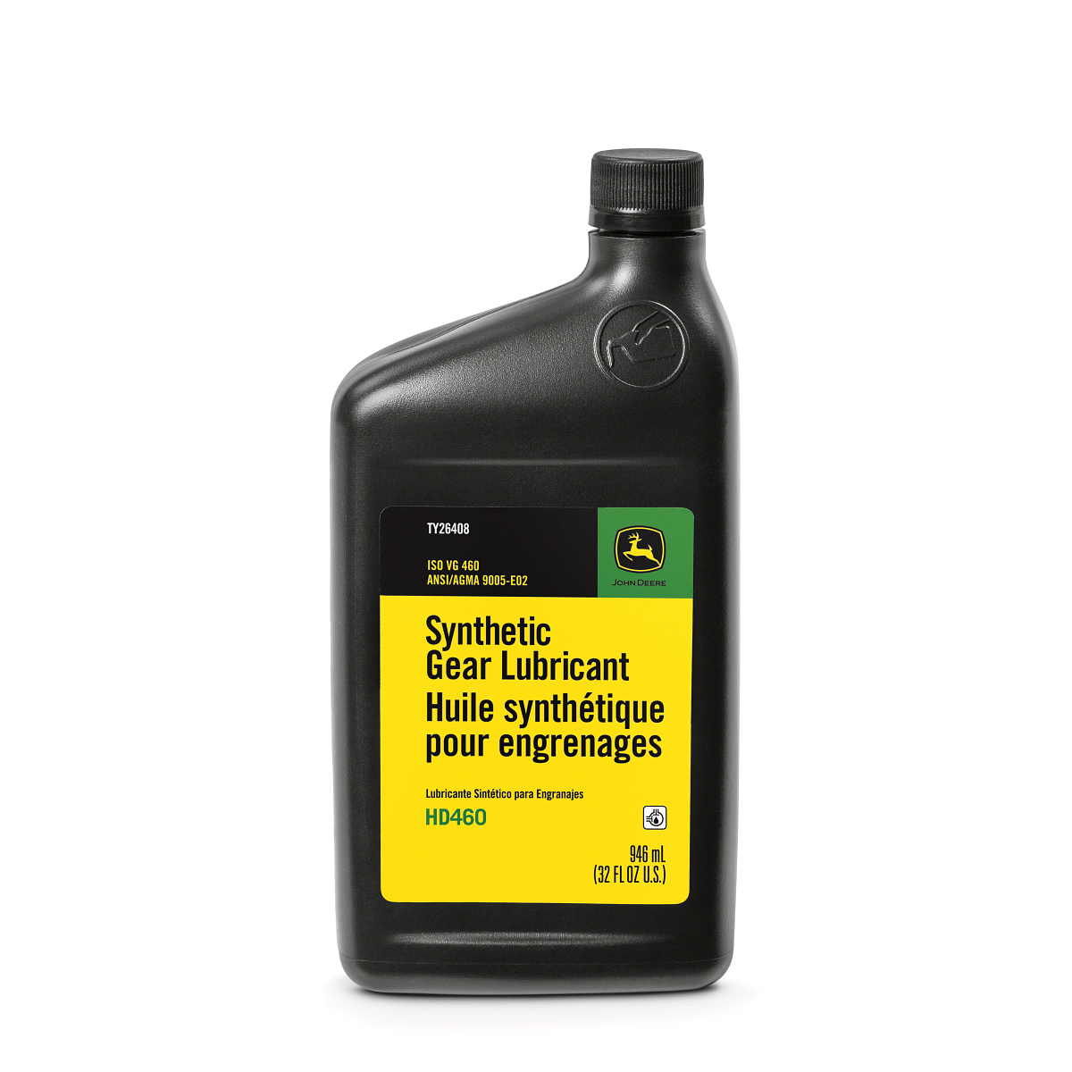 John Deere HD460 Fully Synthetic Gear Lubricant, 946 ml (1 Quart) - TY26408
