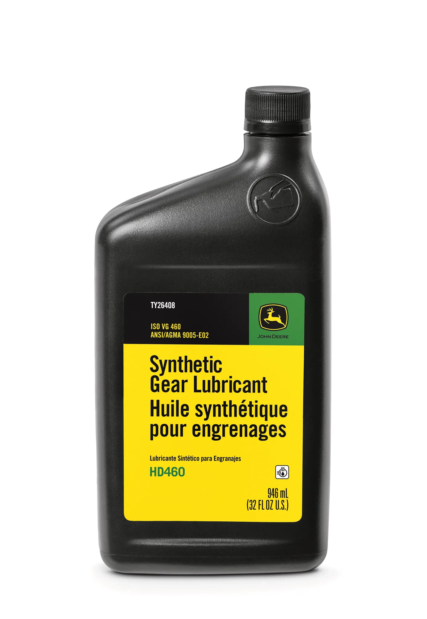 John Deere HD460 Fully Synthetic Gear Lubricant, 946 ml (1 Quart) - TY26408