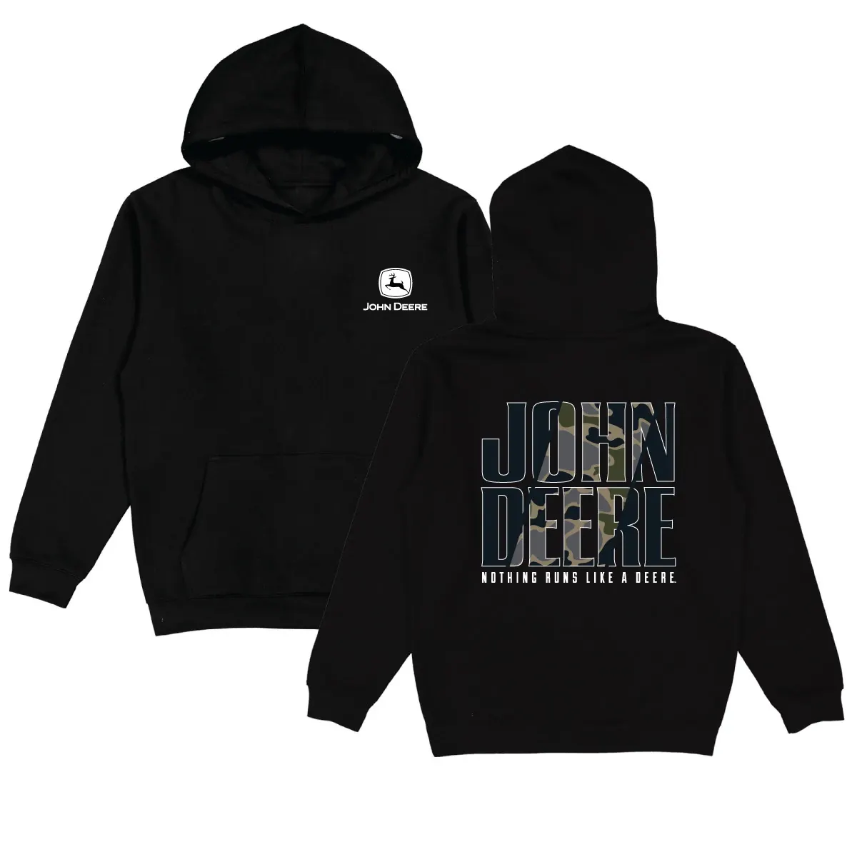 John Deere in Camo Hoodie
