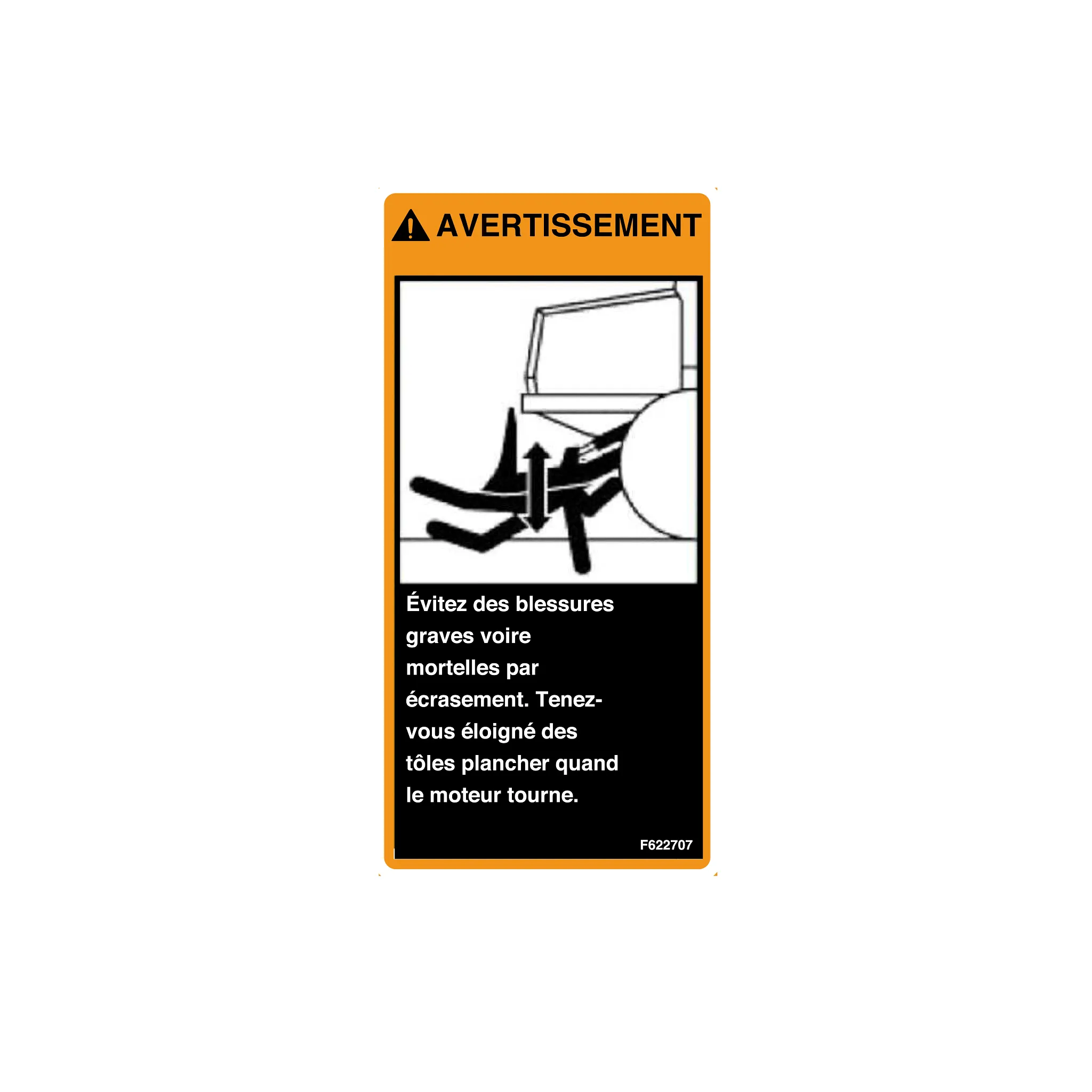 John Deere Label, Ground The Bulldozer Blade - F622707