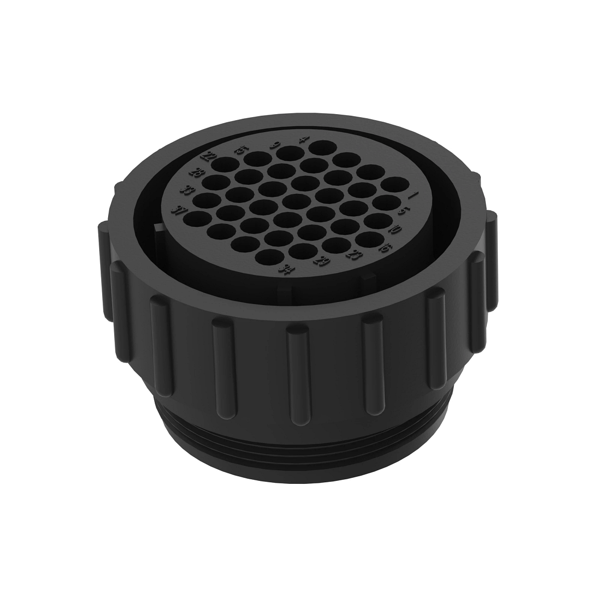 John Deere Black Electrical Connector Terminal, 37 Cavities - R77457