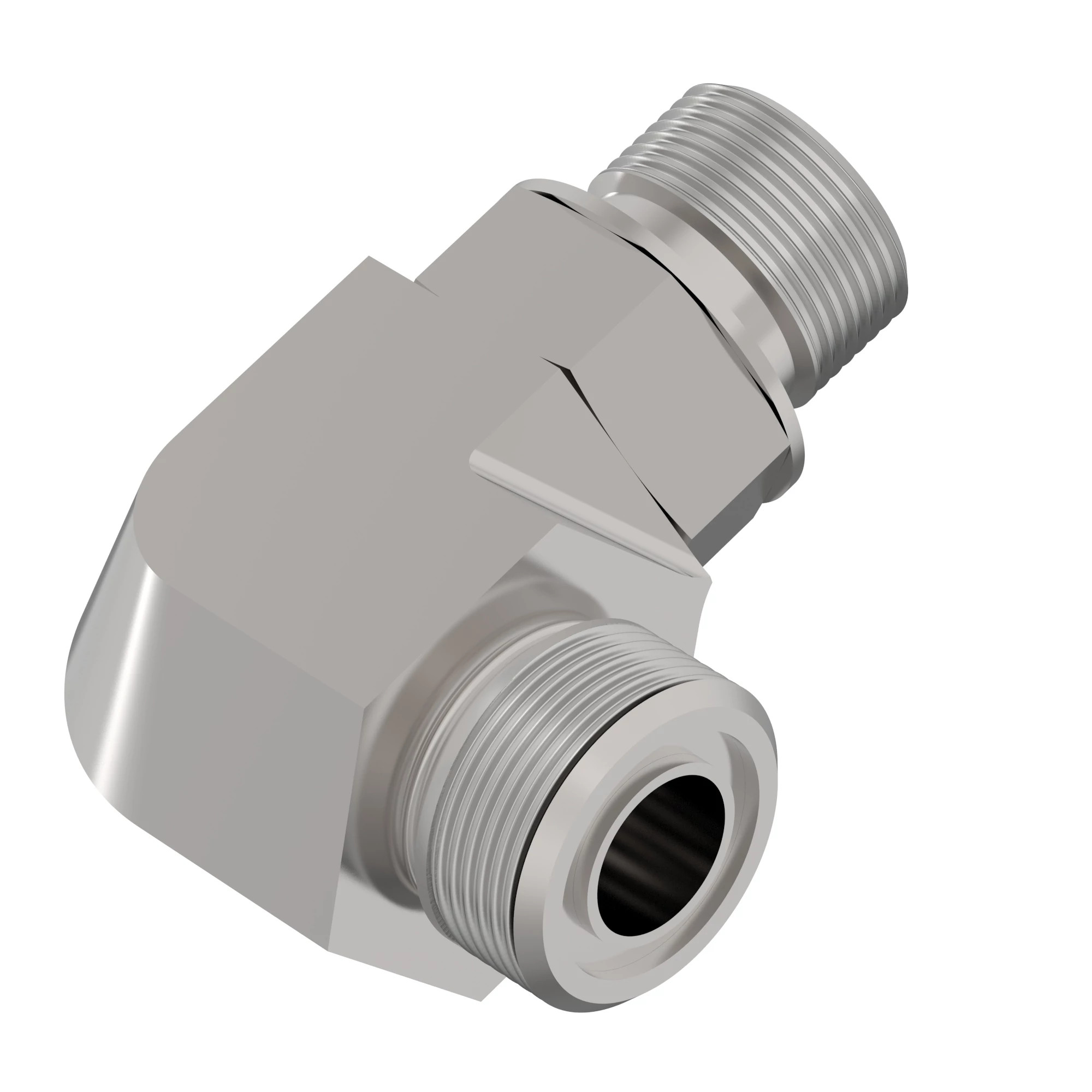 90 DEG ELBOW,O-RING FSF W/MET HEX