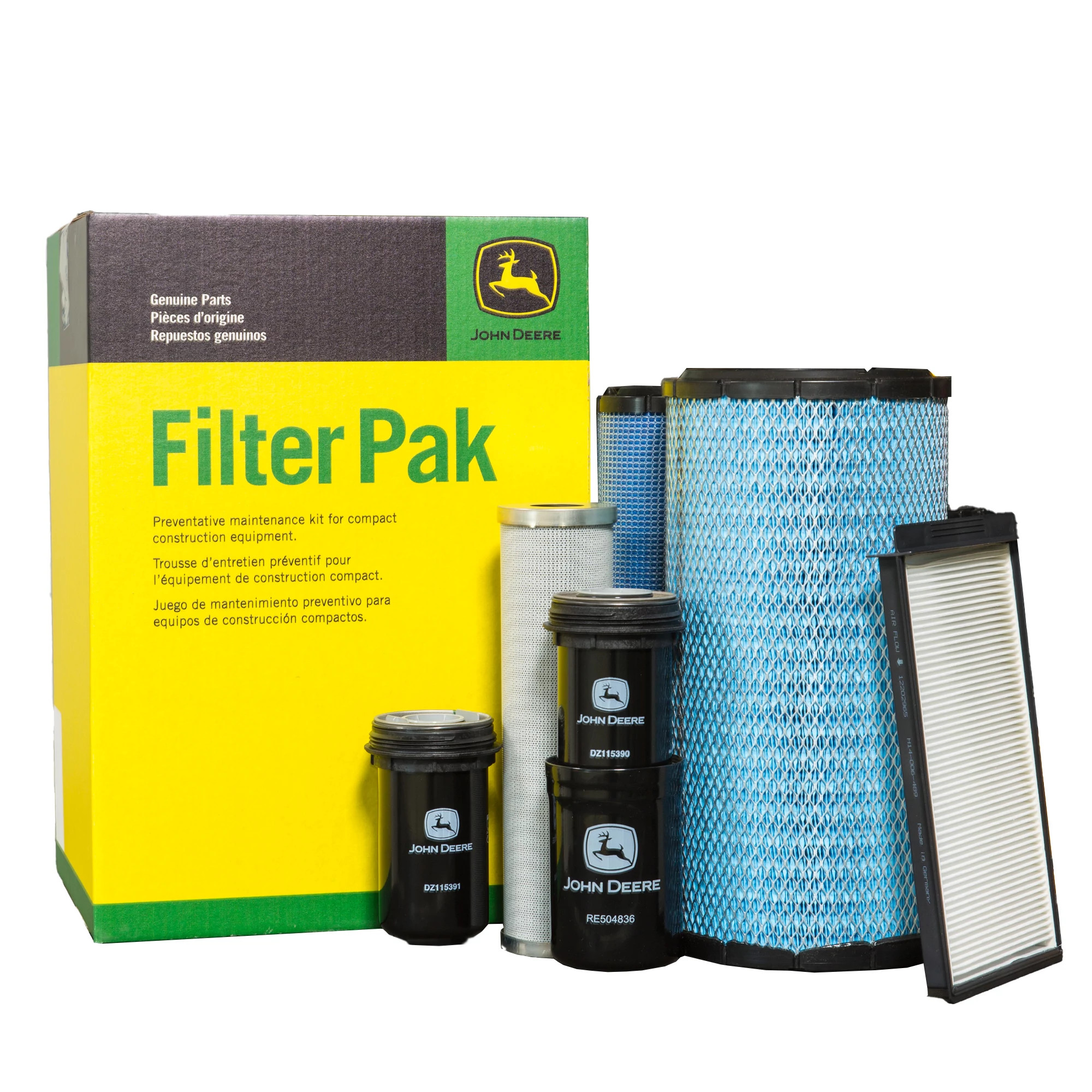 John Deere 1000 Hour Filter Pak for Compact Construction - AT536483