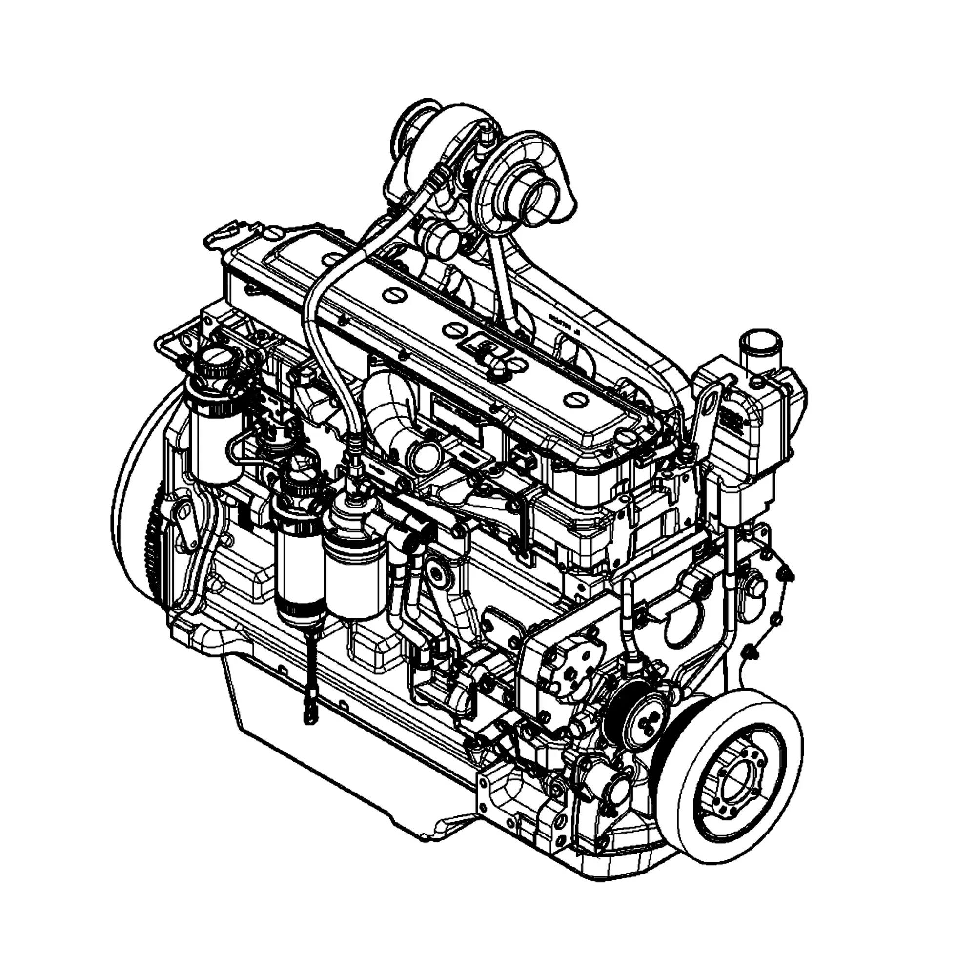John Deere Diesel Engine, 6.8 Liter - PE11075