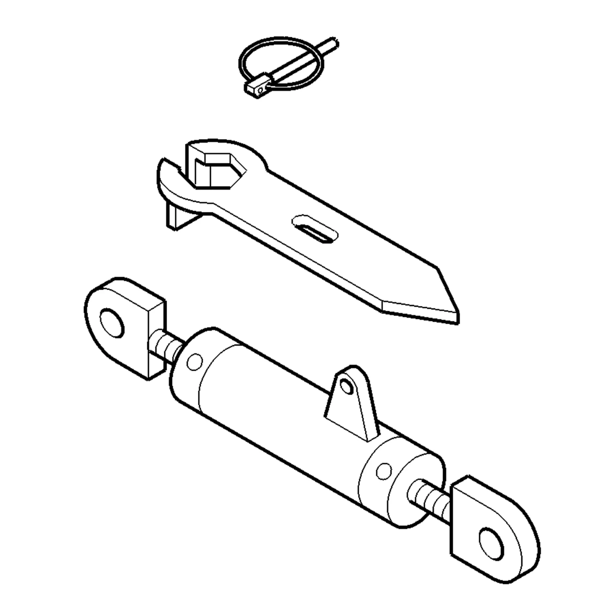 John Deere Turnbuckle Top Link Attachment with Cutting Angle Adjustment - BE23921
