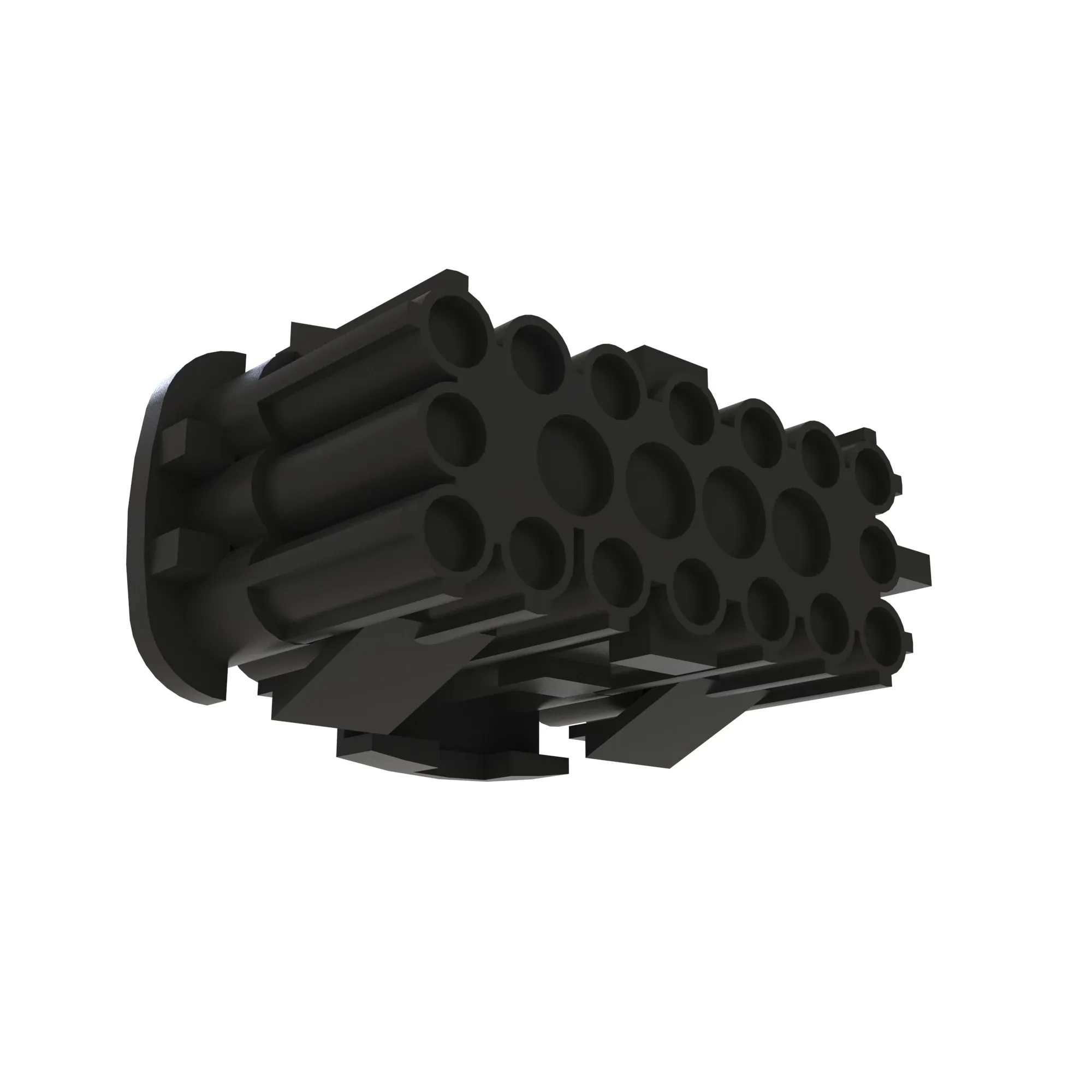 John Deere Black External Electrical Connector Housing, 20 Cavities - 57M7323