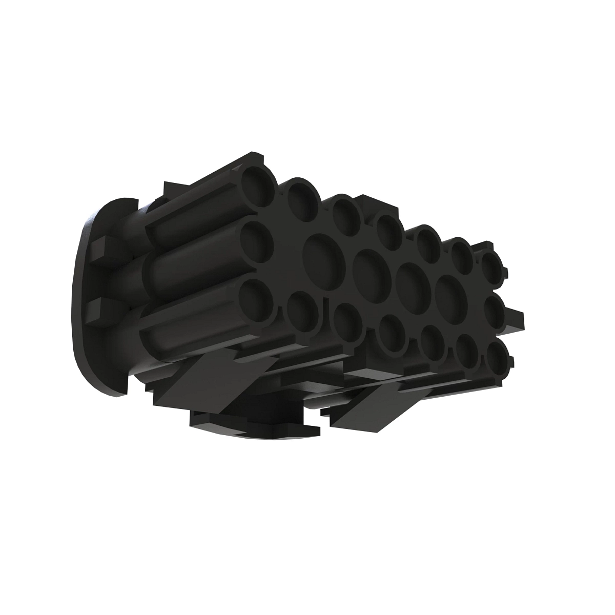 Conn Tyco Mnlok 20W F Blk Plstc
