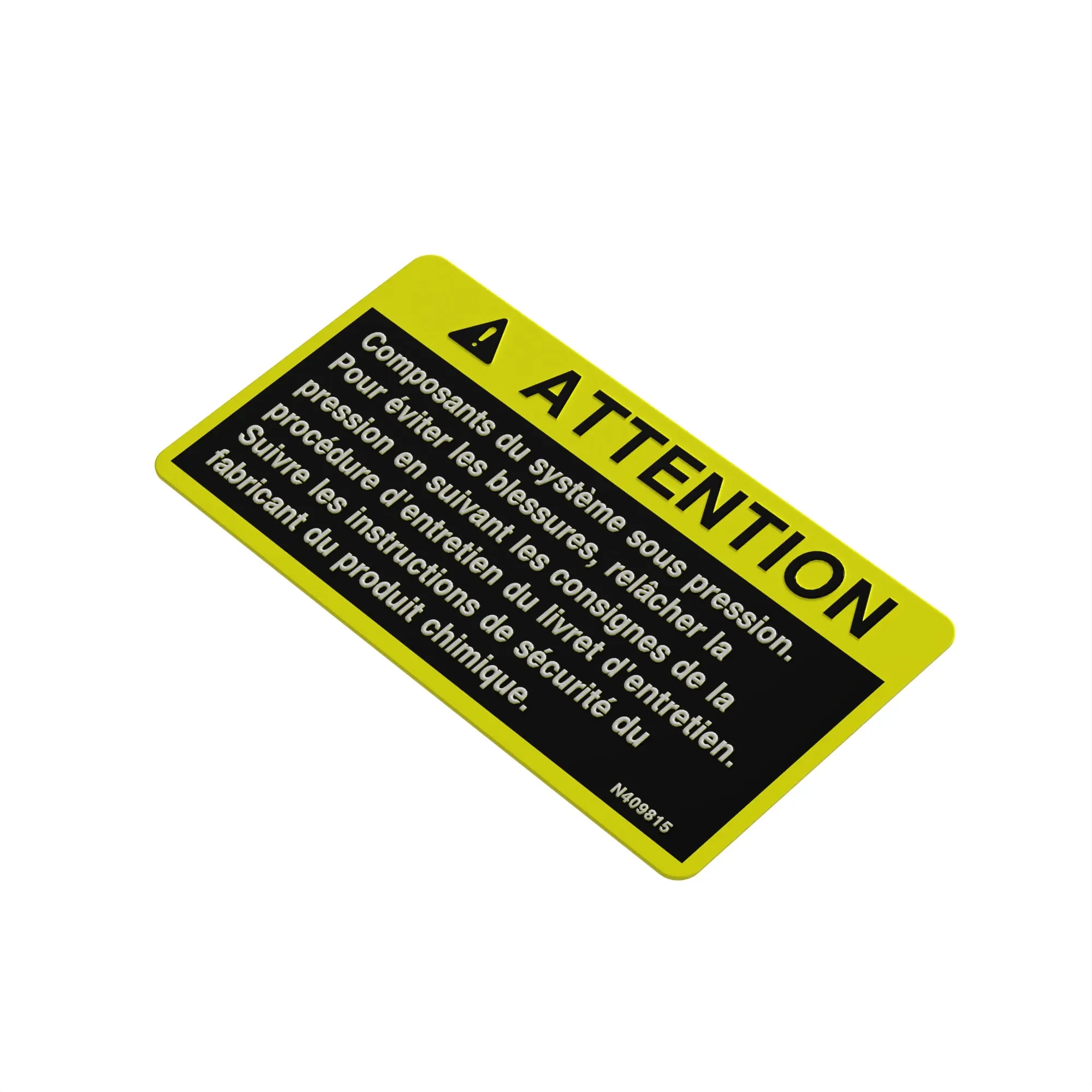 LABEL, TRAPPED PRESSURE WARNING - F