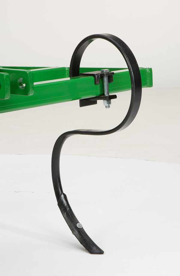 Close-up studio view of replaceable S-tine on PC10 Field Cultivator