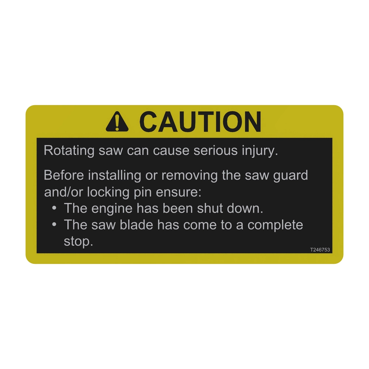 Decal, Caution, English