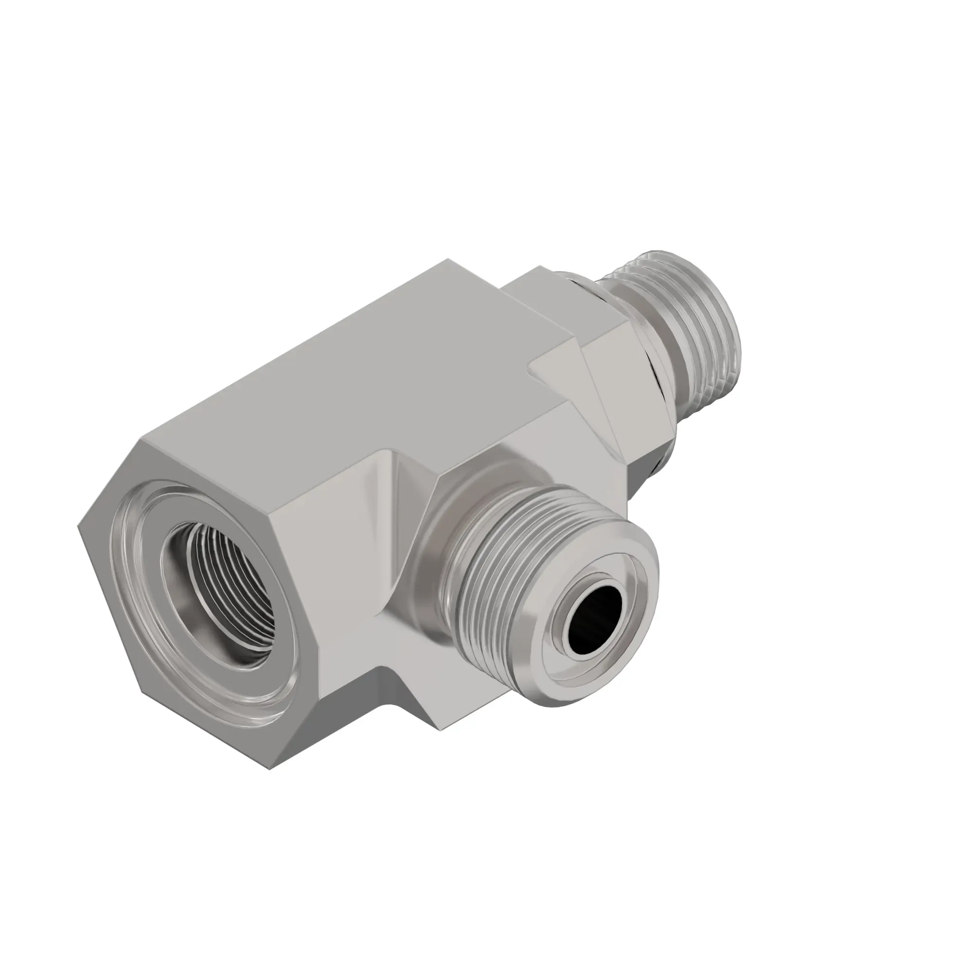 Tee Fitting, Adj Stud Run Tee ORFS