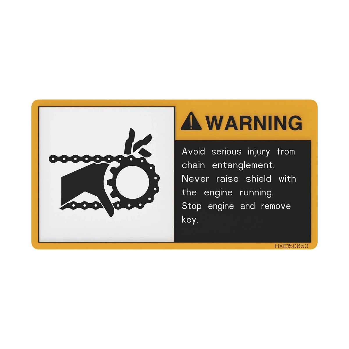 Label, Decal Safety Chain-English