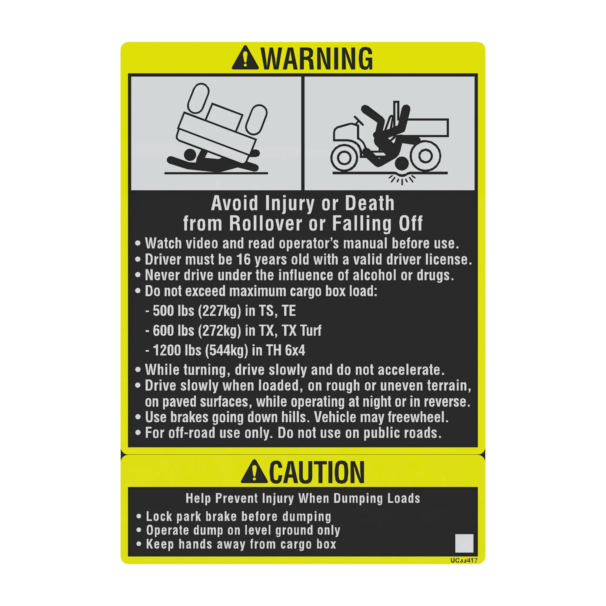 John Deere Safety Sign - UC33417