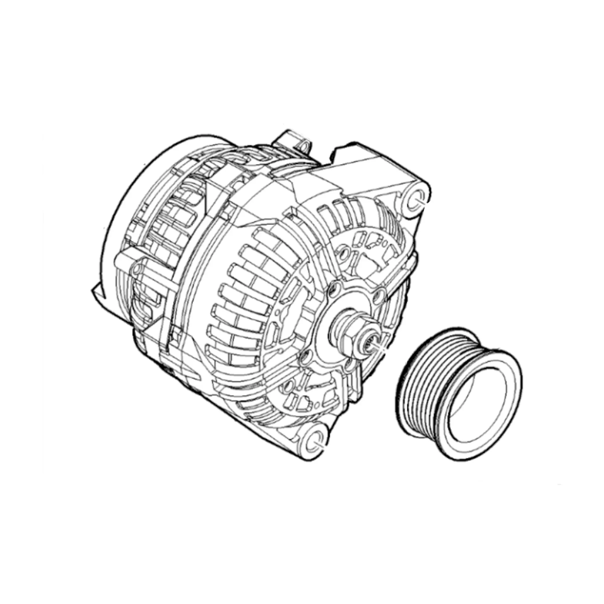 John Deere Alternator, 14 Volt, 200 Amp - AKK20374