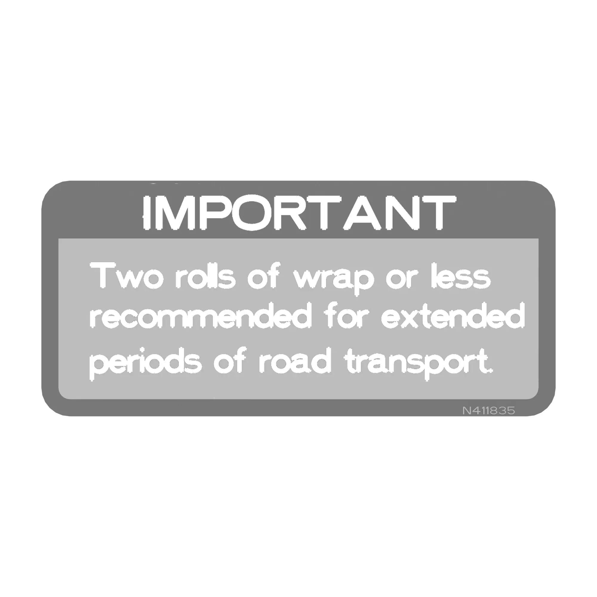 John Deere Transport Load Label - N411835