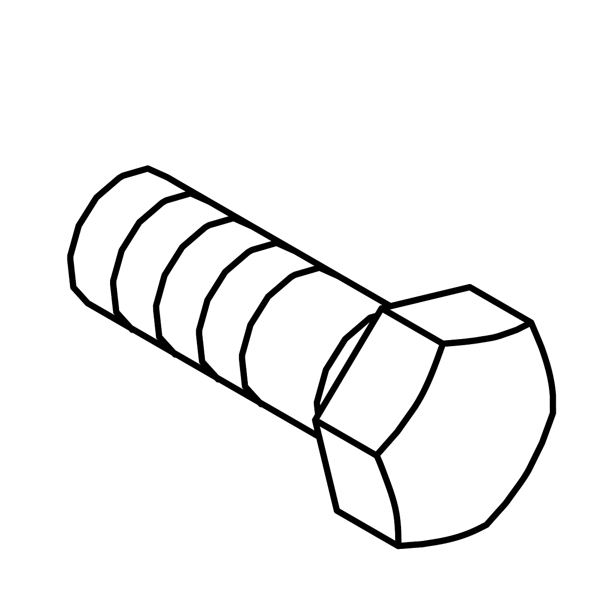John Deere Hexagonal Head Cap Screw, 3/4" X 2" - 19H3158