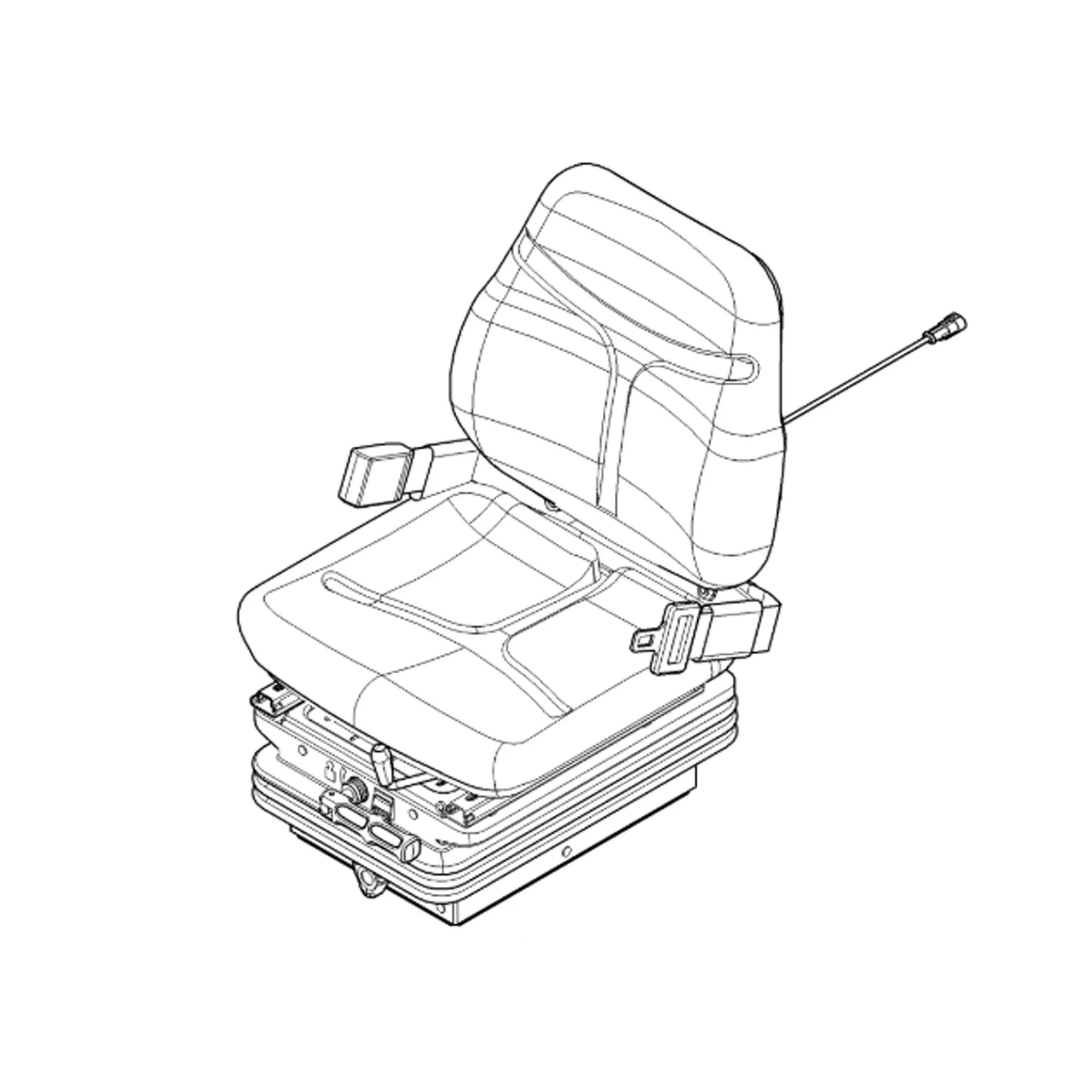 John Deere Cab Deluxe Seat Kit with Seat belt - ER064810