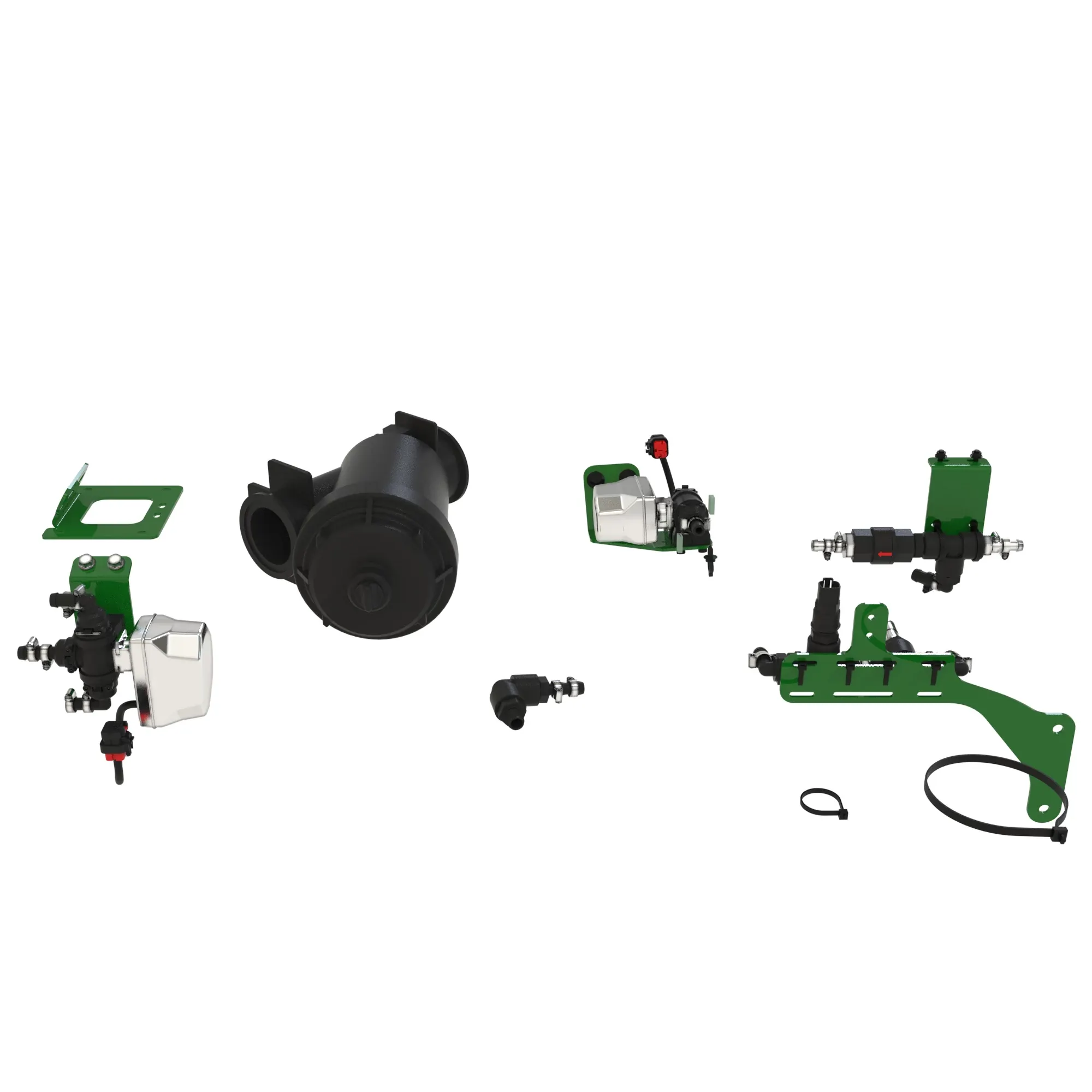 John Deere Pressure Recirculation Steel Sprayer Nozzle Kit, 15 inch - BKK11417