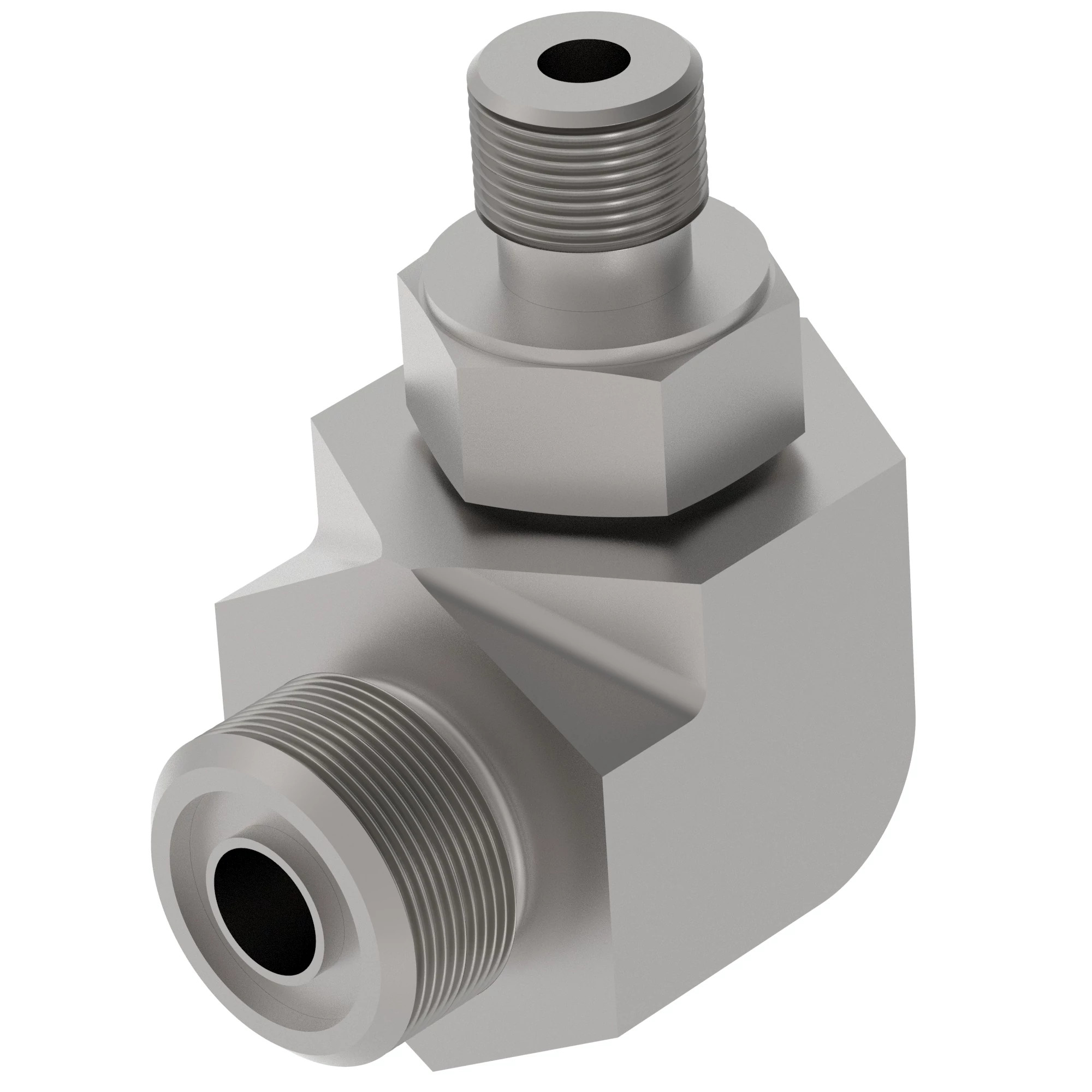 90 DEG ELBOW,O-RING FSF W/MET HEX