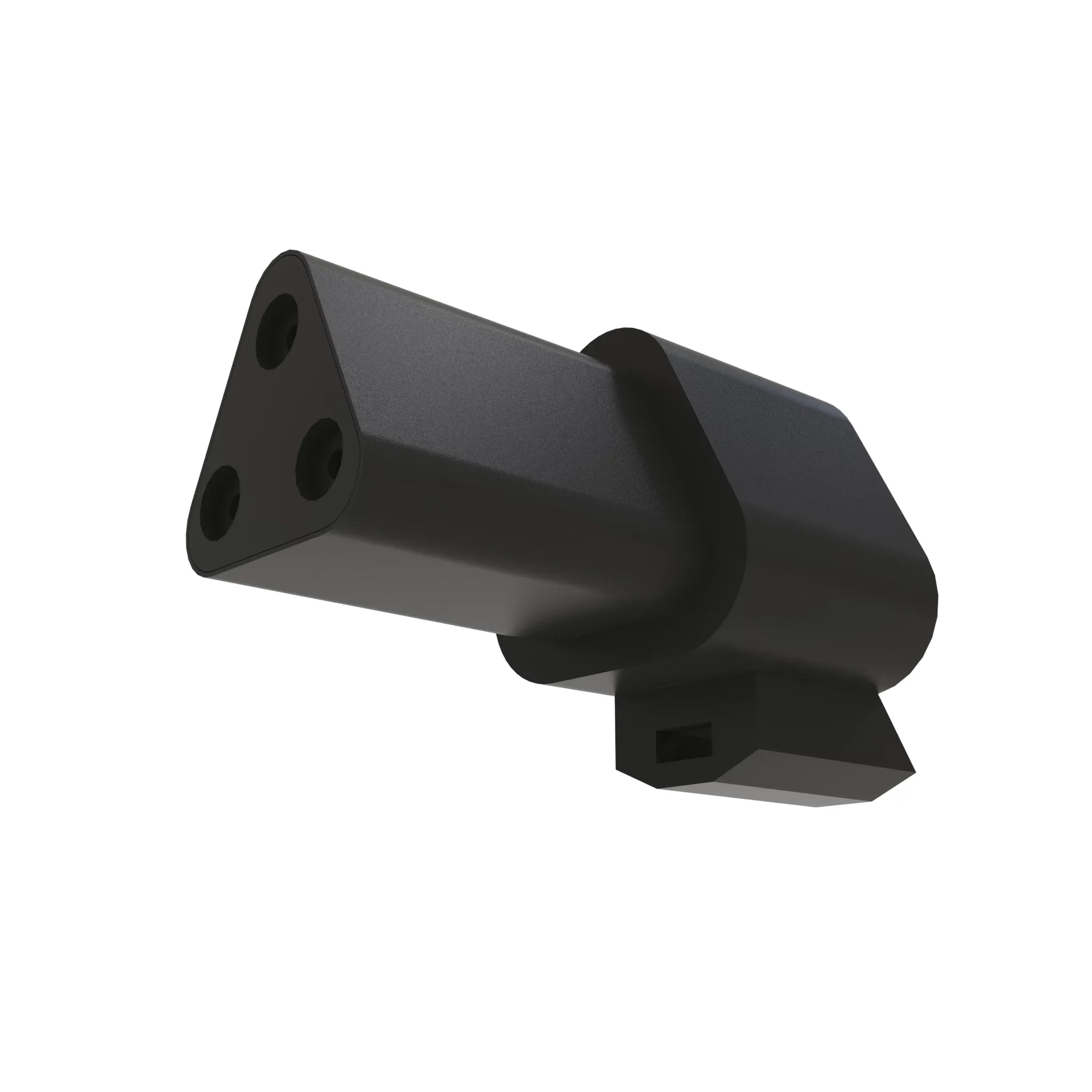 John Deere Black External Electrical Connector Housing, 3 Cavities - 57M8735