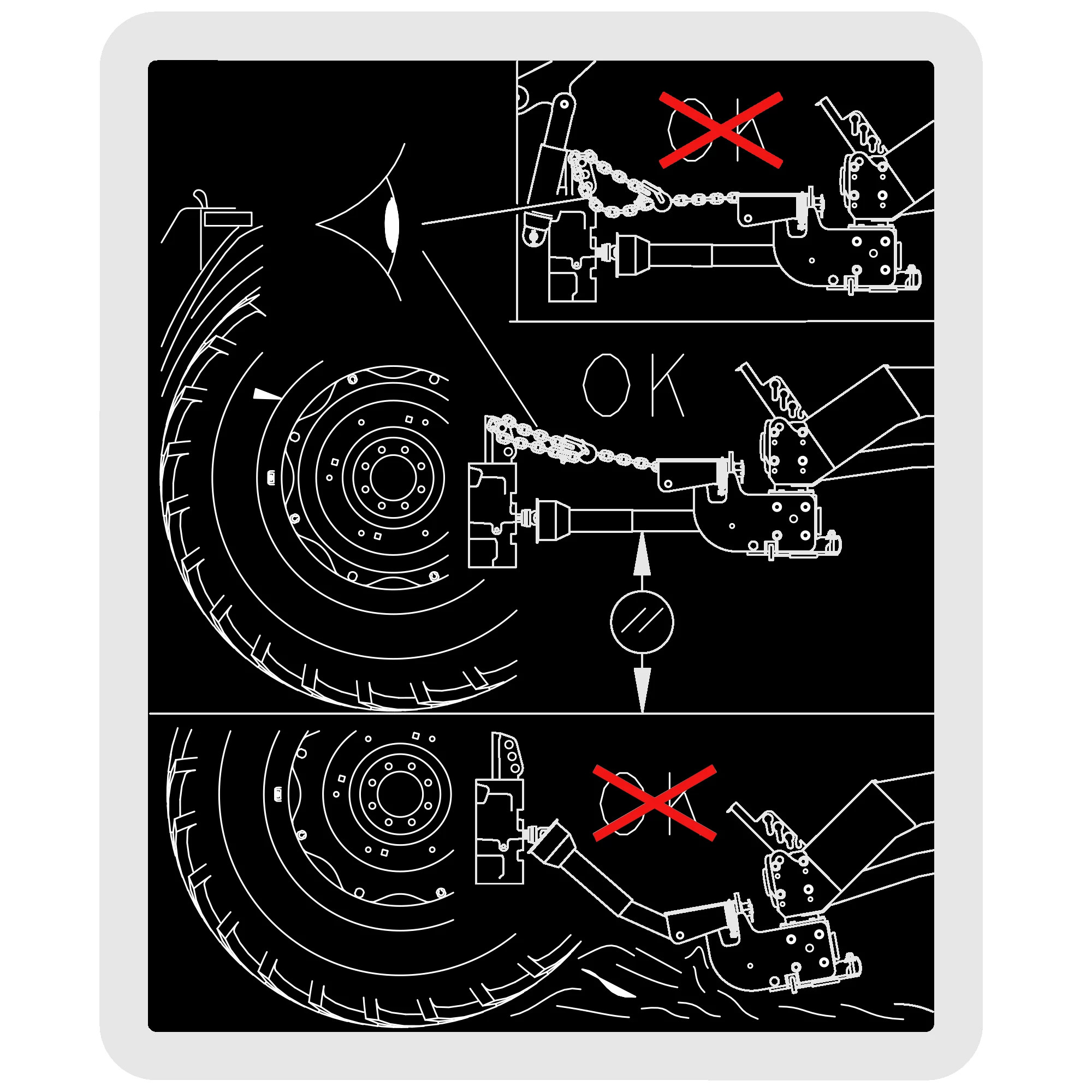 John Deere Height Adjustment Label - FH319483