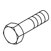 John Deere Hexagonal Head Cap Screw, M12 X 35 - 19M7403