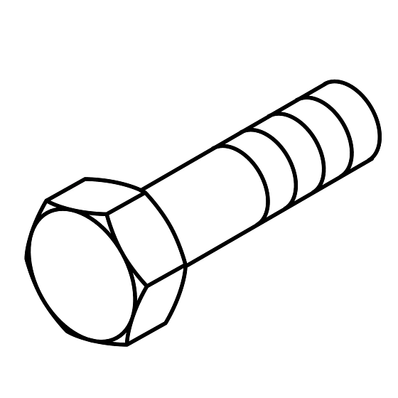 John Deere Hexagonal Head Cap Screw, M12 X 35 - 19M7403