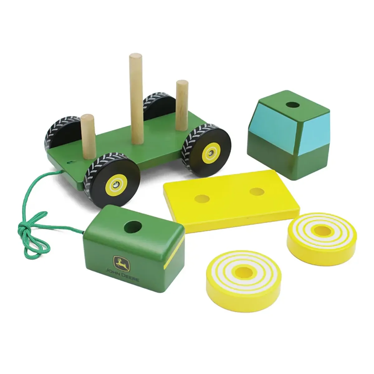 Wooden Tractor Stack Toy