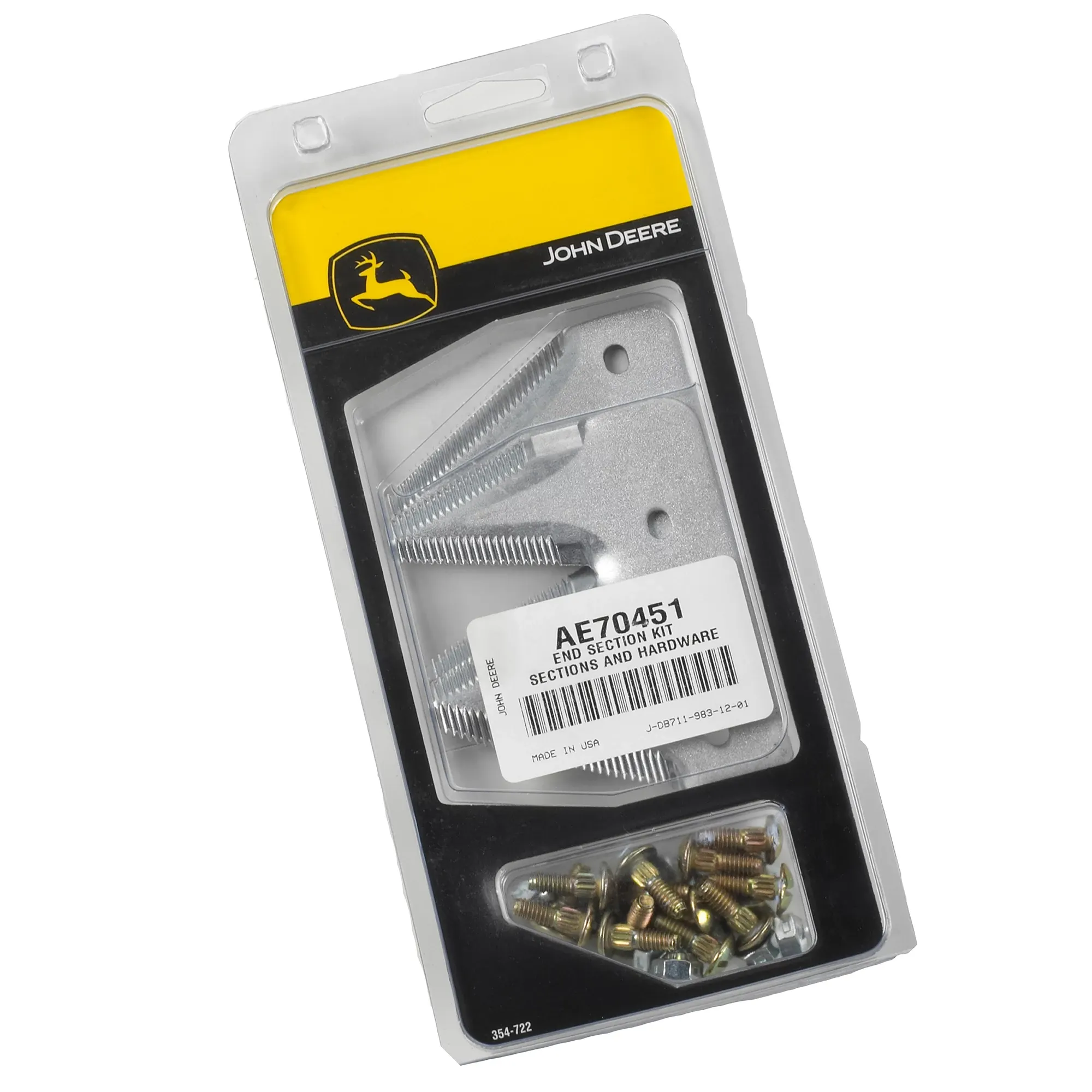 John Deere Knife End Section and Hardware Kit - AE70451