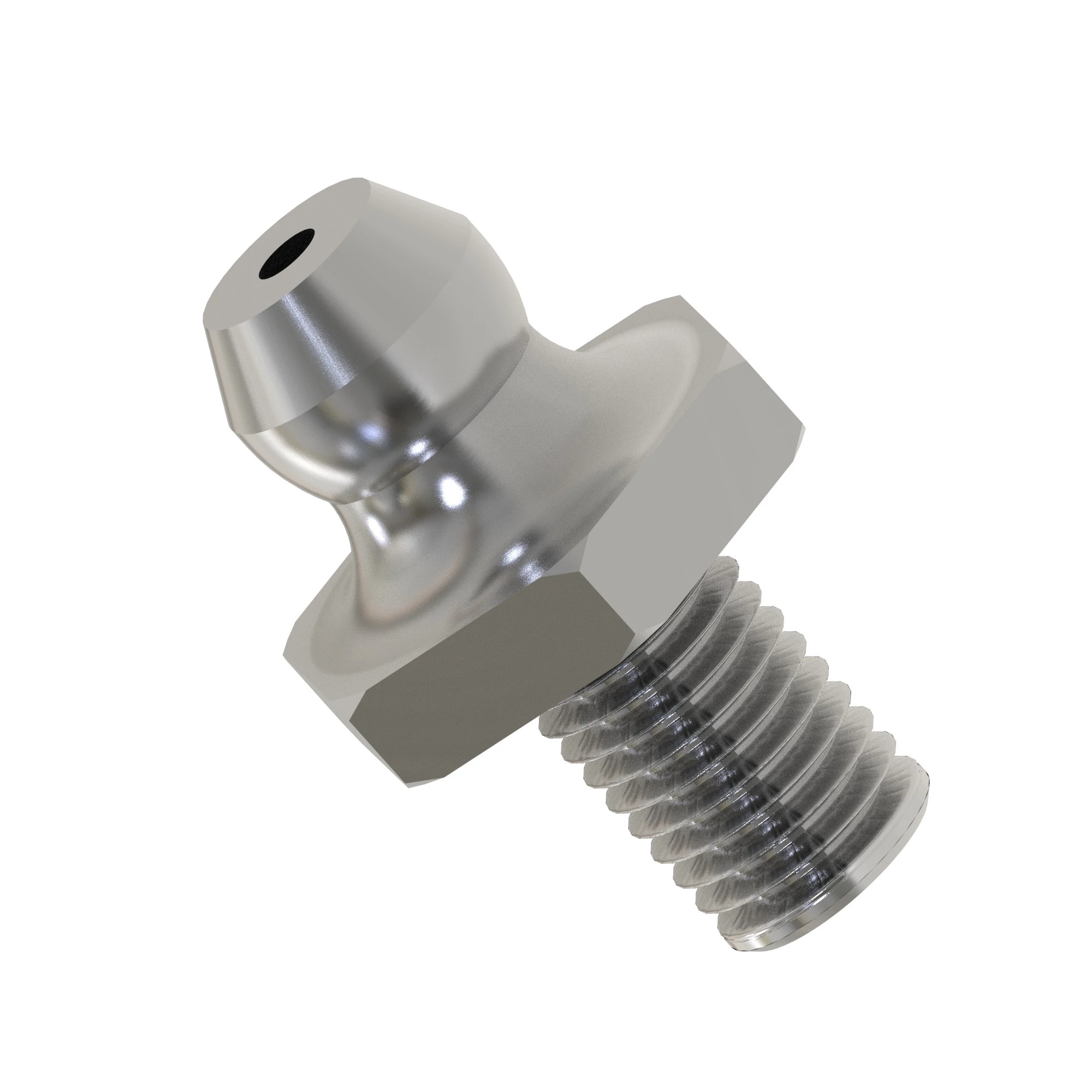 THREADED NIPPLE, GREASER (90DEG M6
