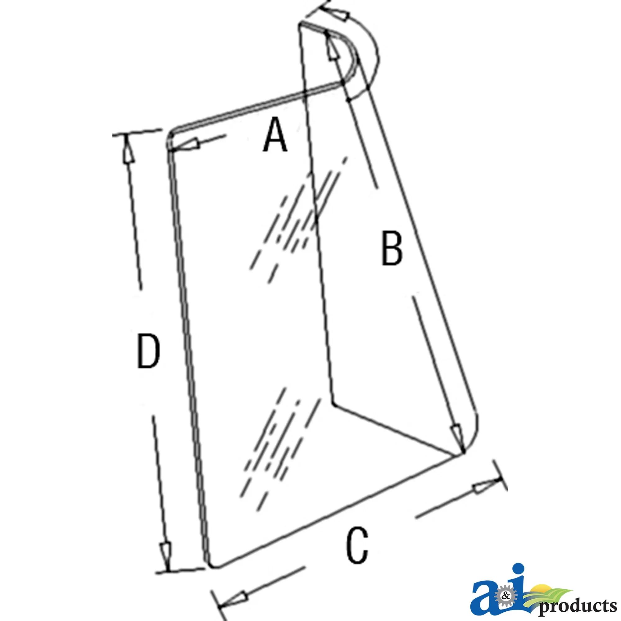 A&I Products Glass Cab Window, Right Side - A-R201575