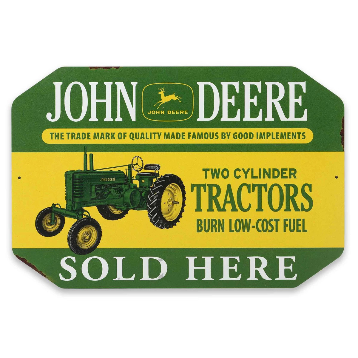 John Deere Sold Here Metal Sign