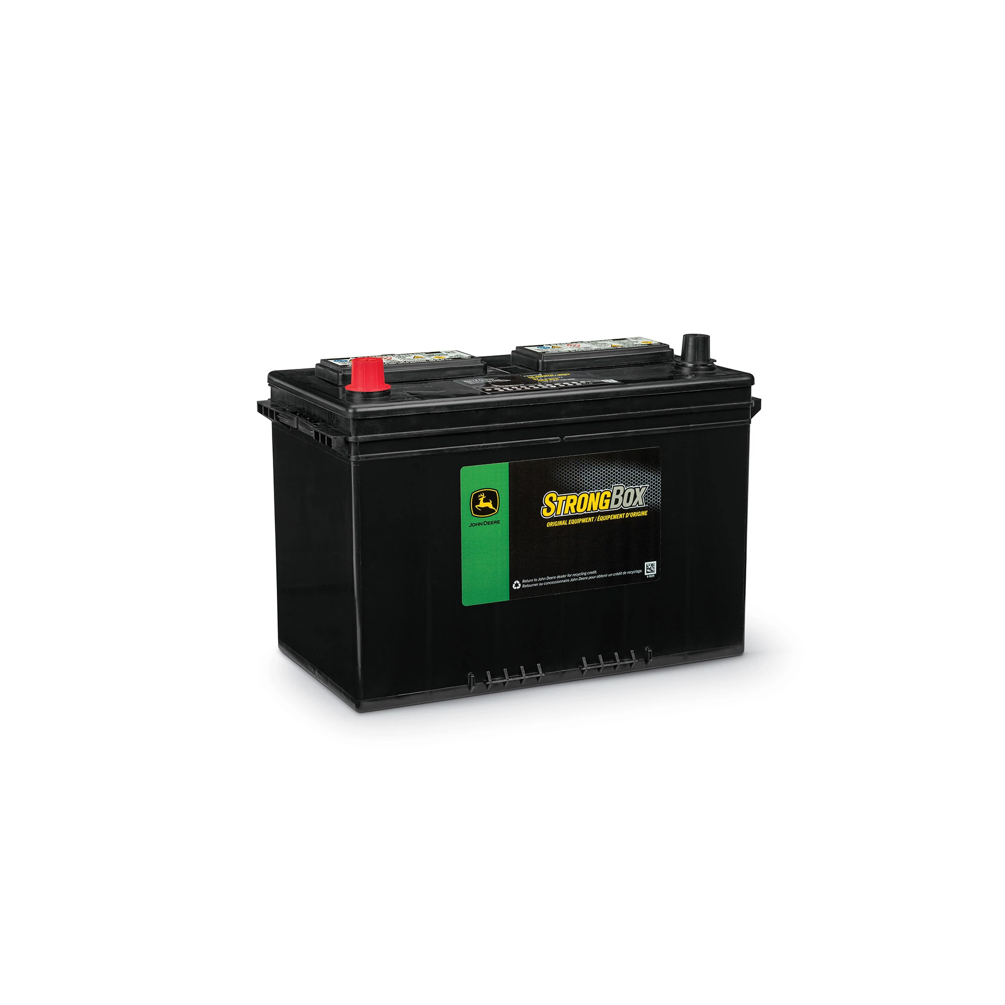 John Deere 12 Volt Battery, Wet Charged, 65 Ah, 675 CCA, 27 BCI - TY25272B