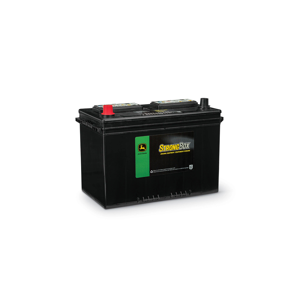 John Deere 12 Volt Battery, Wet Charged, 65 Ah, 675 CCA, 27 BCI - TY25272B