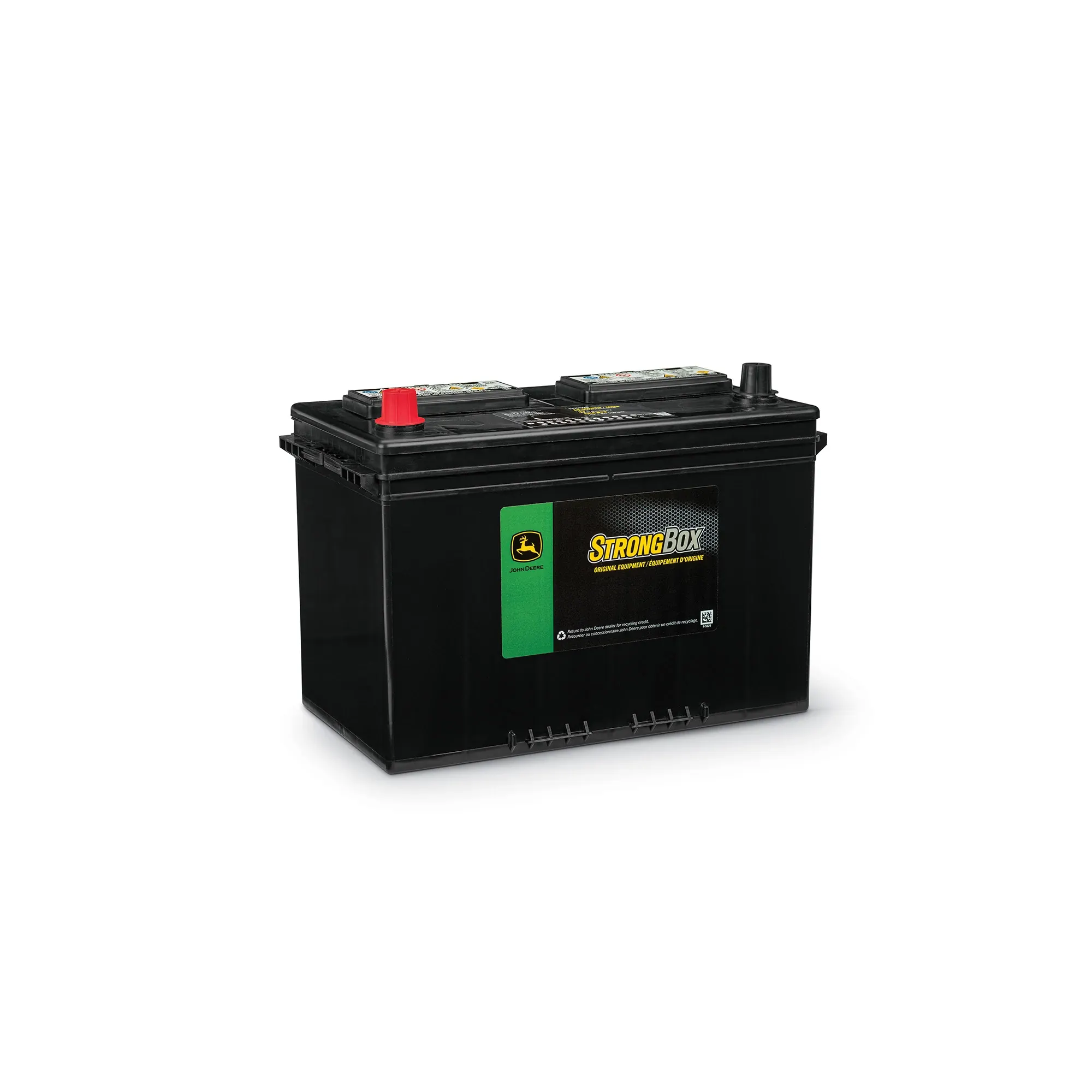 John Deere 12 Volt Battery, Wet Charged, 65 Ah, 675 CCA, 27 BCI - TY25272B