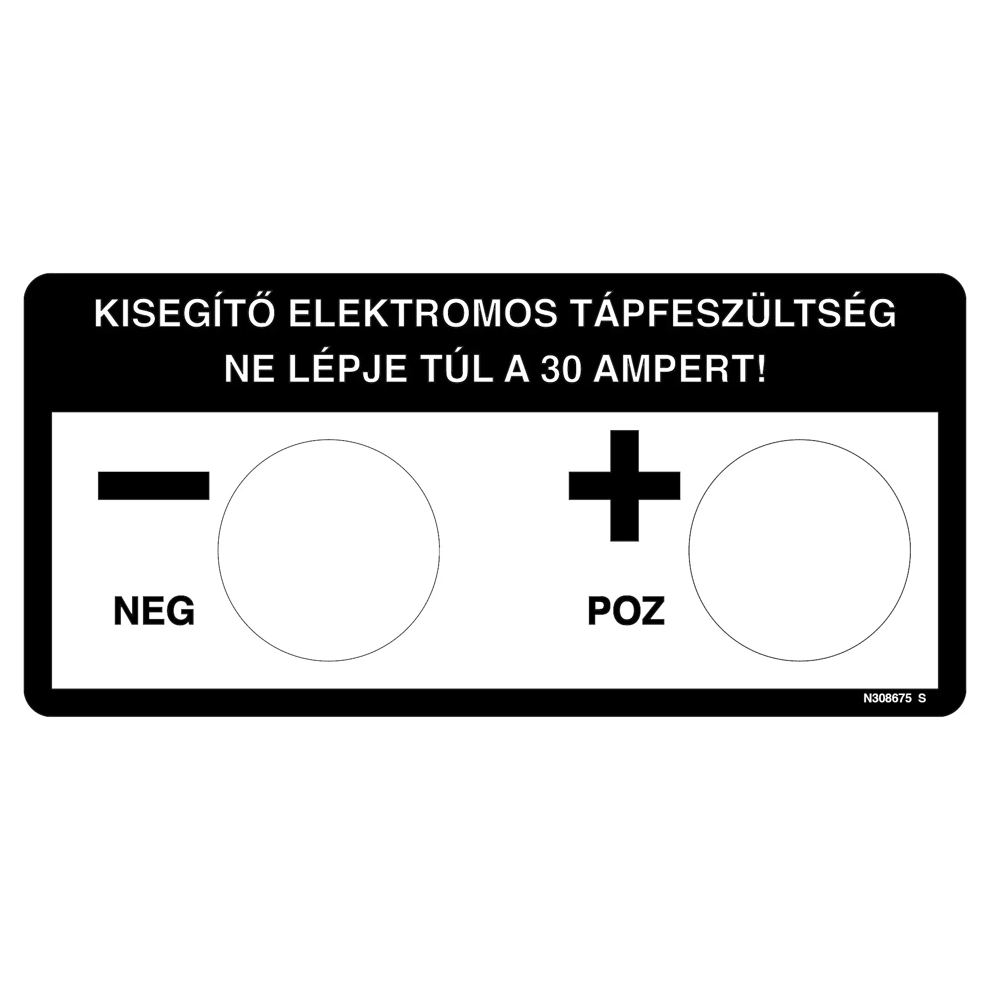 John Deere Auxiliary Electric Label, Hungarian - N309675