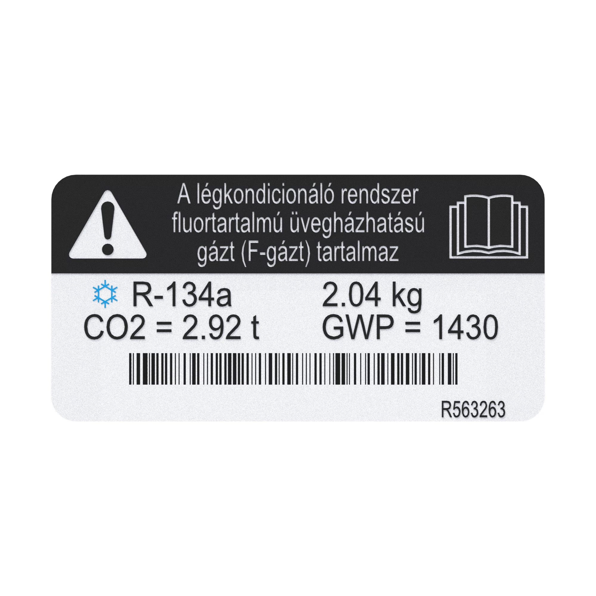 John Deere F-Gas Label, Hungarian - R563263