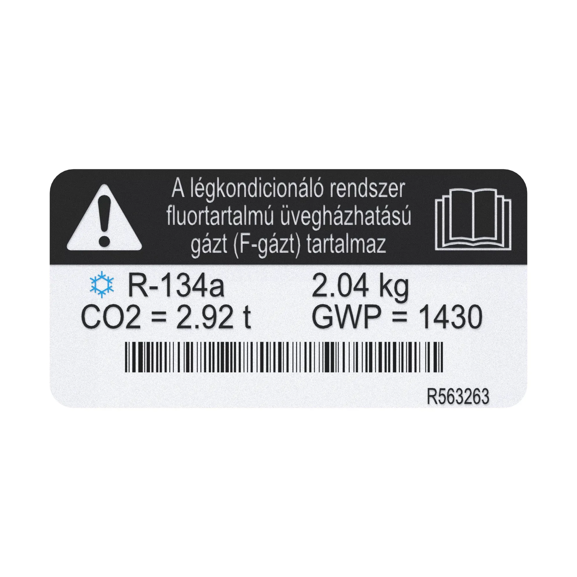 John Deere F-Gas Label, Hungarian - R563263